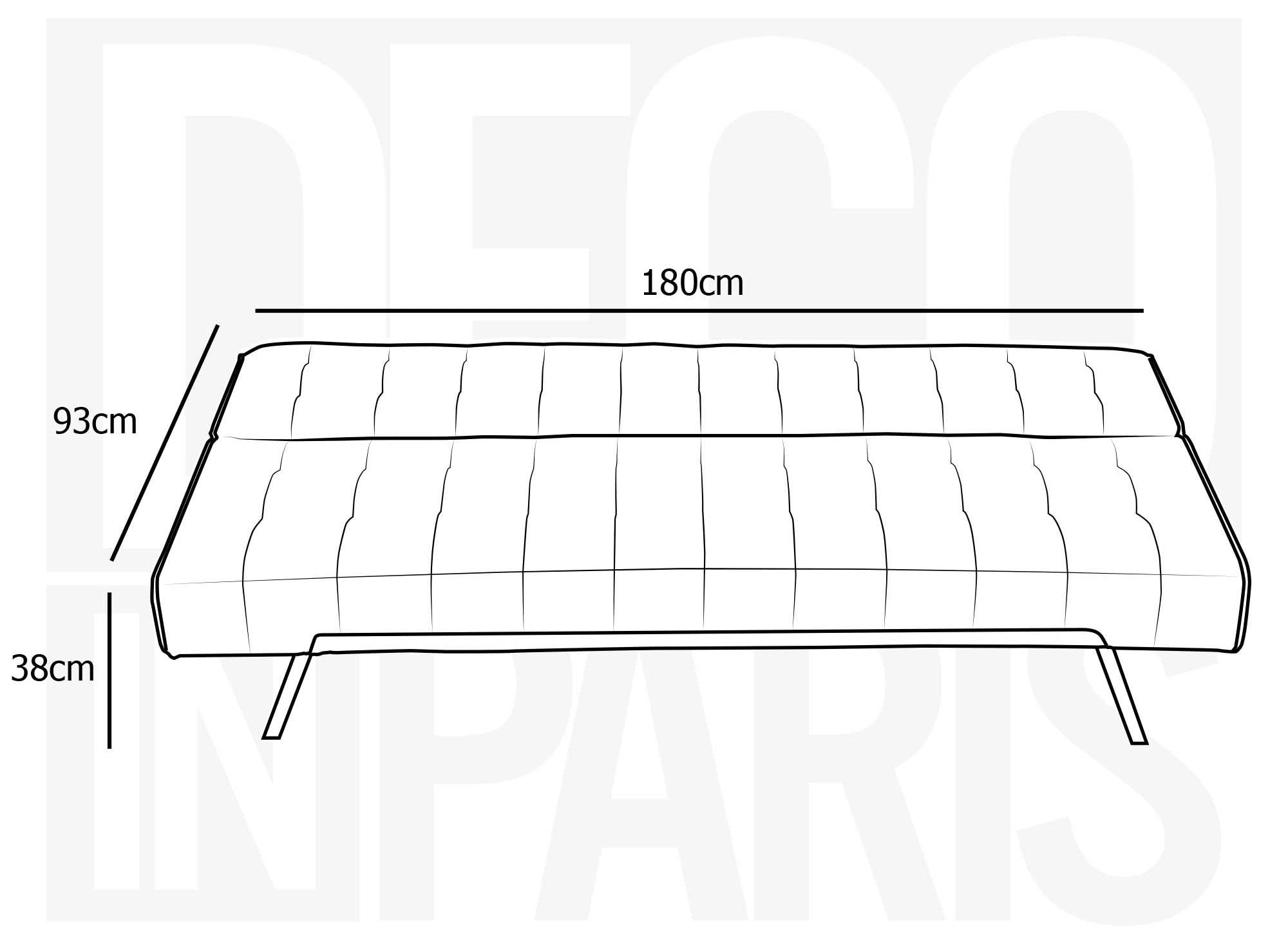 Schwarzes gepolstertes Designer-Schlafsofa KEDY