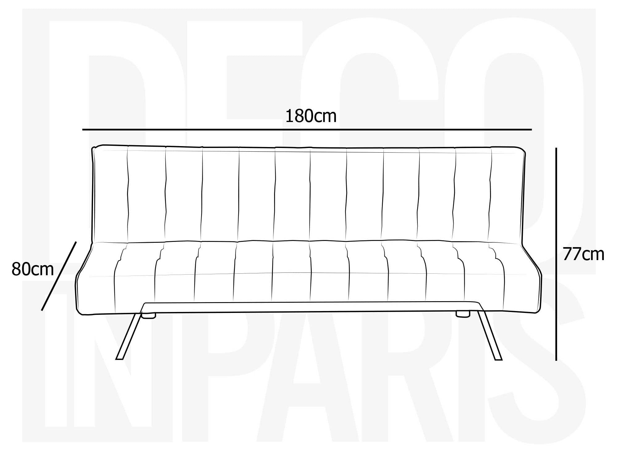 Schwarzes gepolstertes Designer-Schlafsofa KEDY