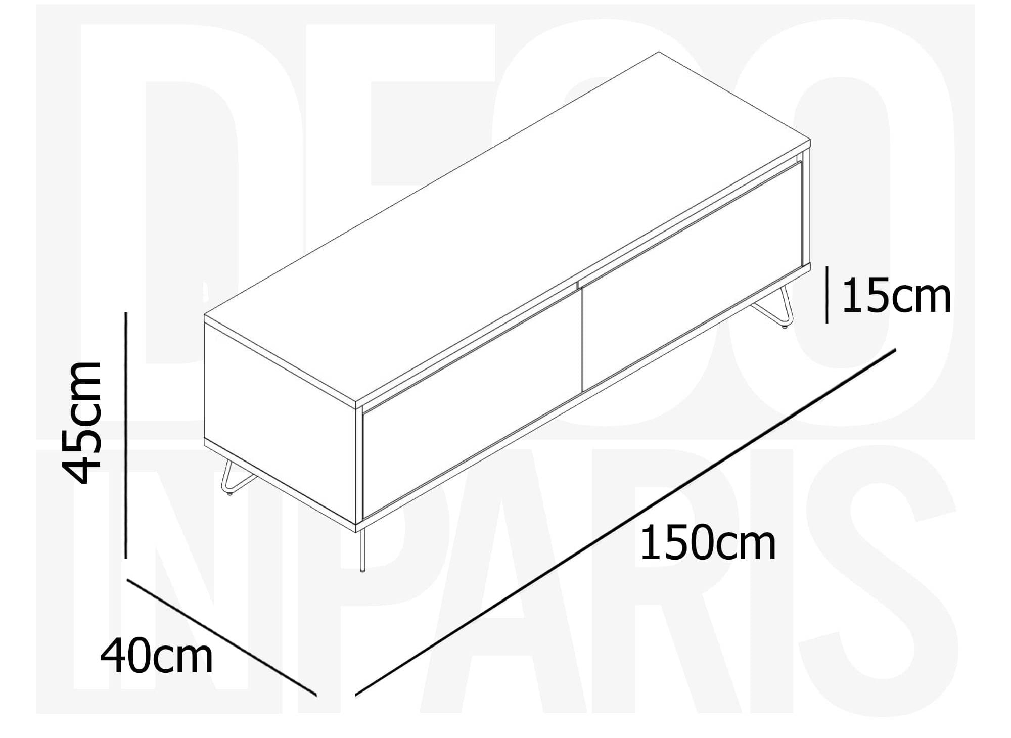 XXL TV-Schrank 1 Schublade 1 Tür entenblau DARINA