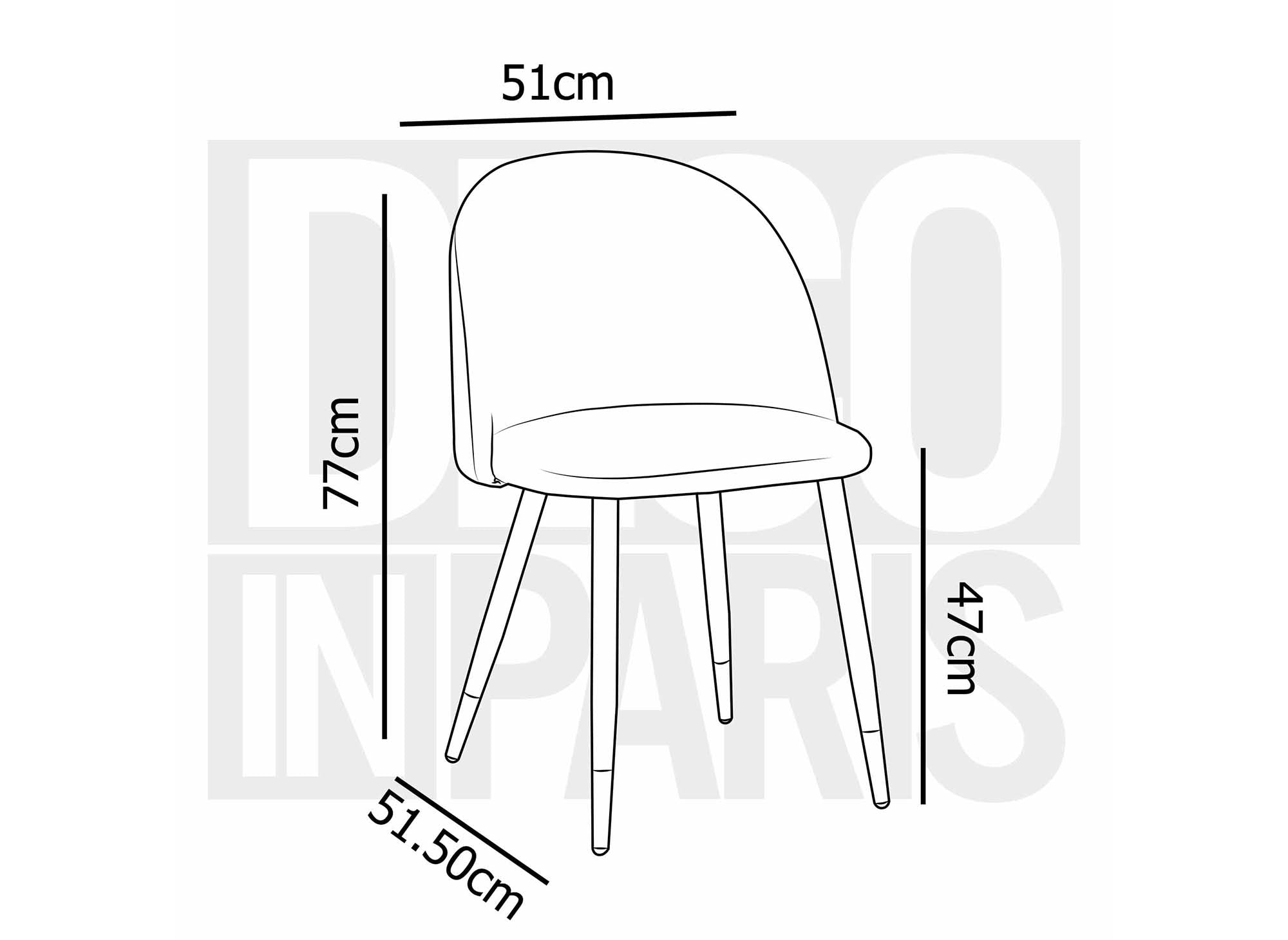 4er-Set LYDIA-Designerstühle aus grünem Samt