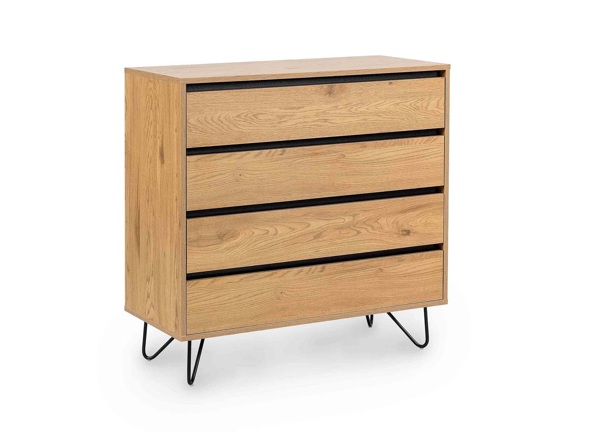 DARINA Kommode aus Holz mit 4 Schubladen