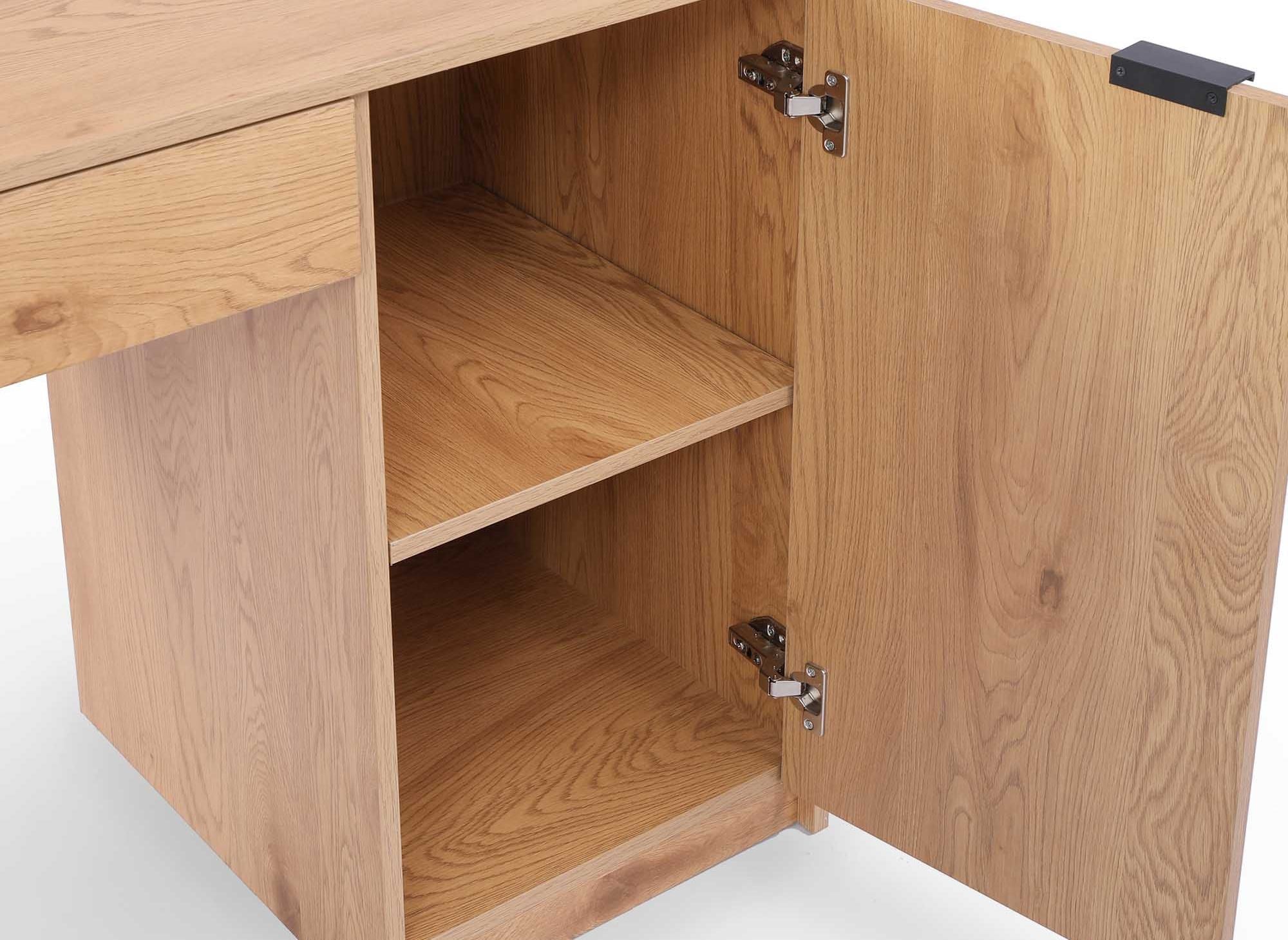 BLAISE Schreibtisch aus Holz und Metall mit Stauraum