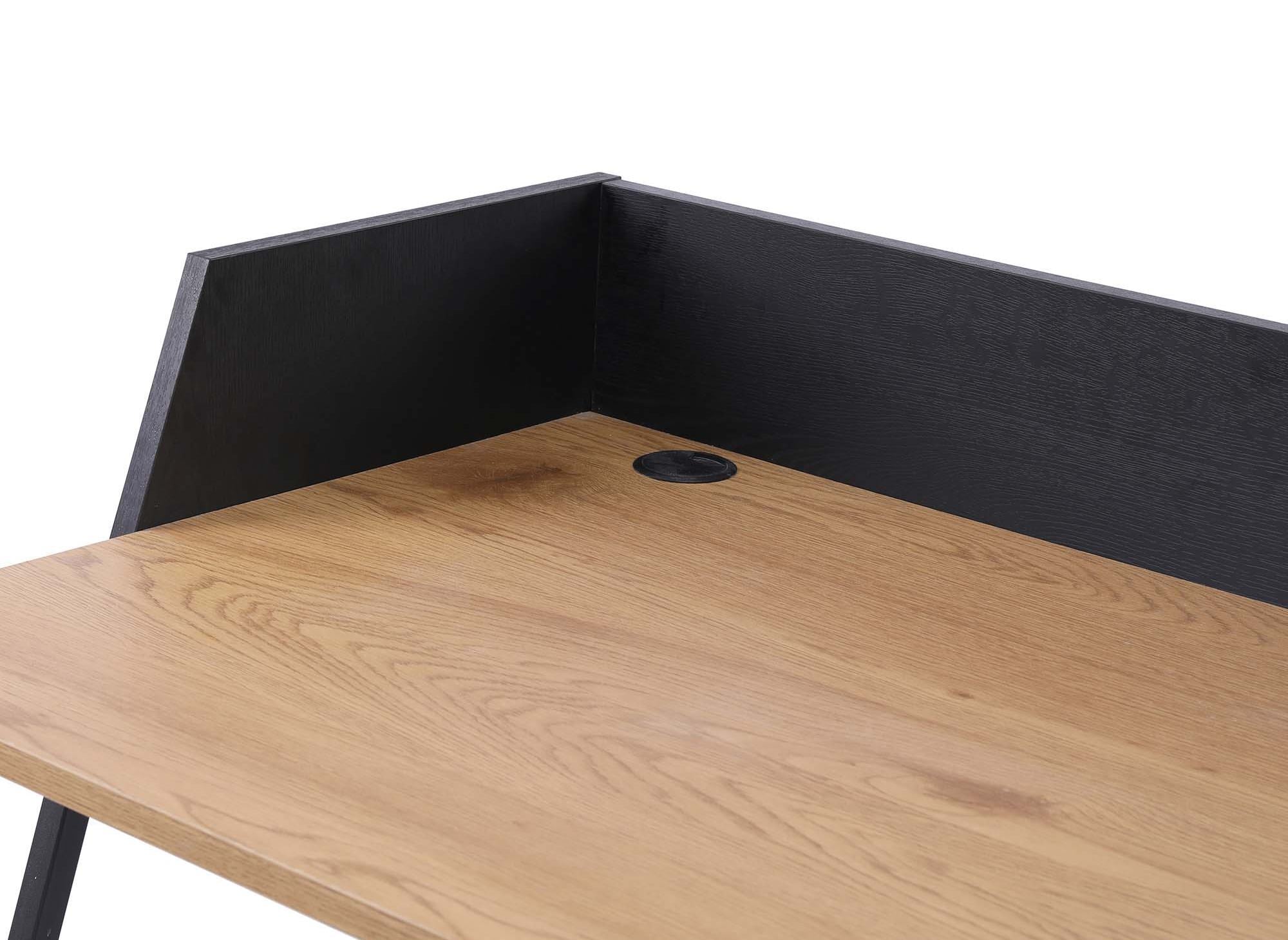 ARMELLE kompakter Industriedesign-Schreibtisch aus Holz und Metall