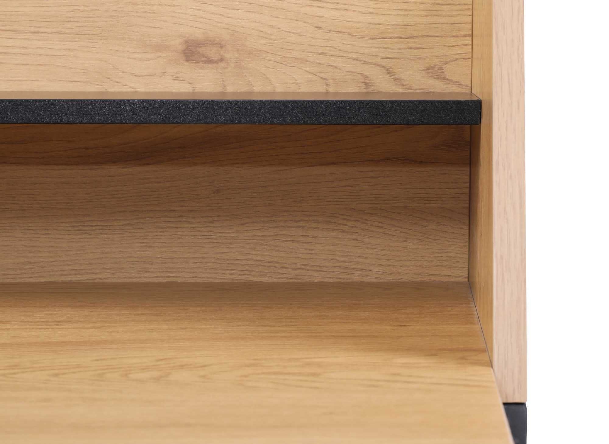 LUDINE Industriedesign-Schreibtisch mit Ablage aus Holz und Metall