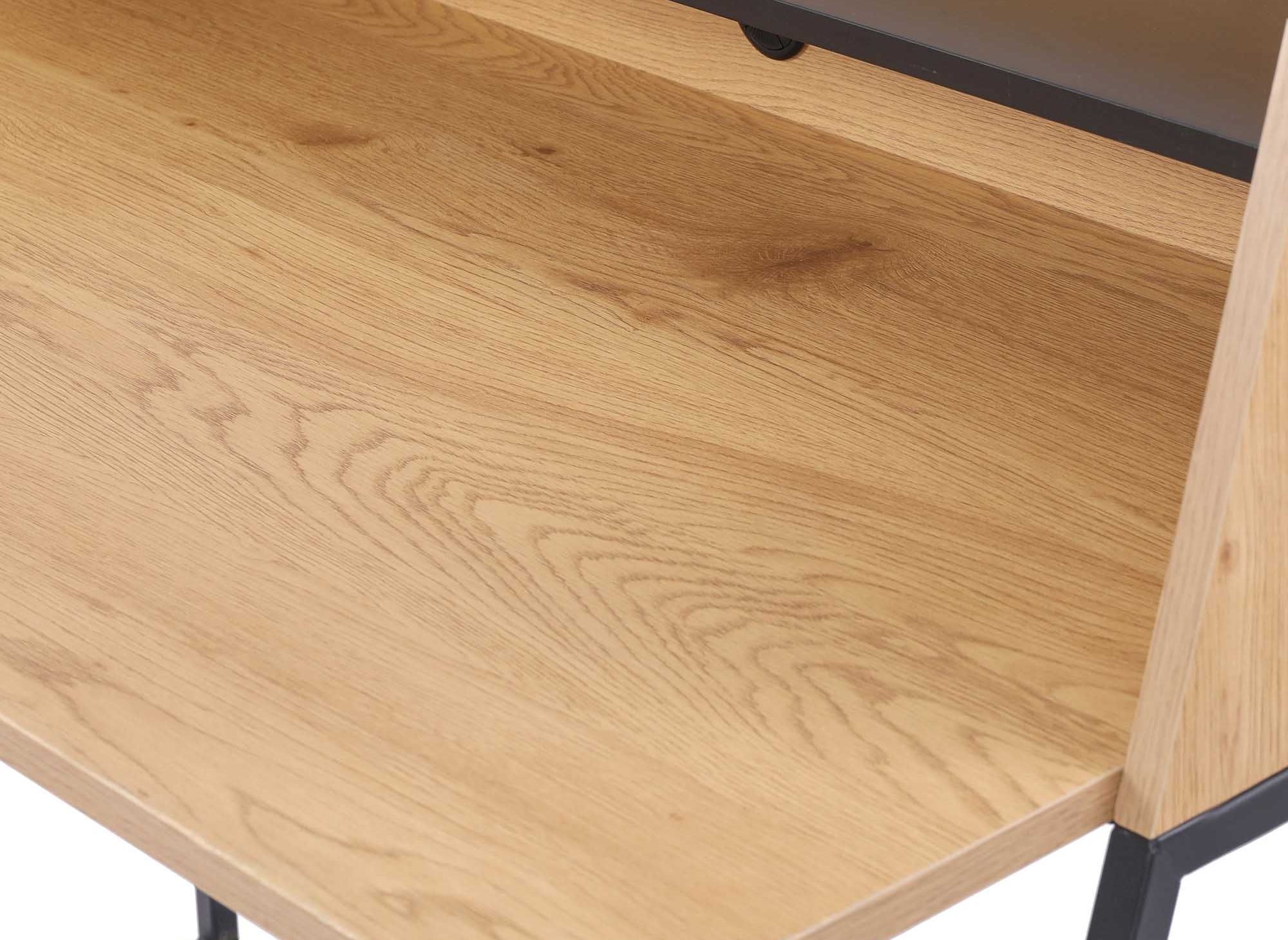LUDINE Industriedesign-Schreibtisch mit Ablage aus Holz und Metall