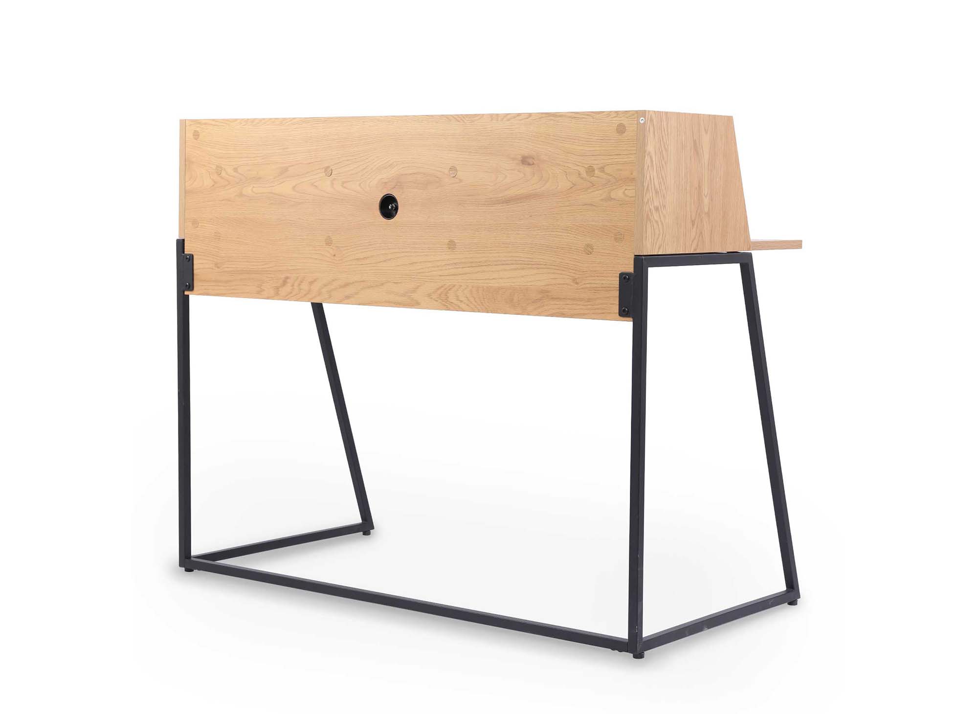LUDINE Industriedesign-Schreibtisch mit Ablage aus Holz und Metall