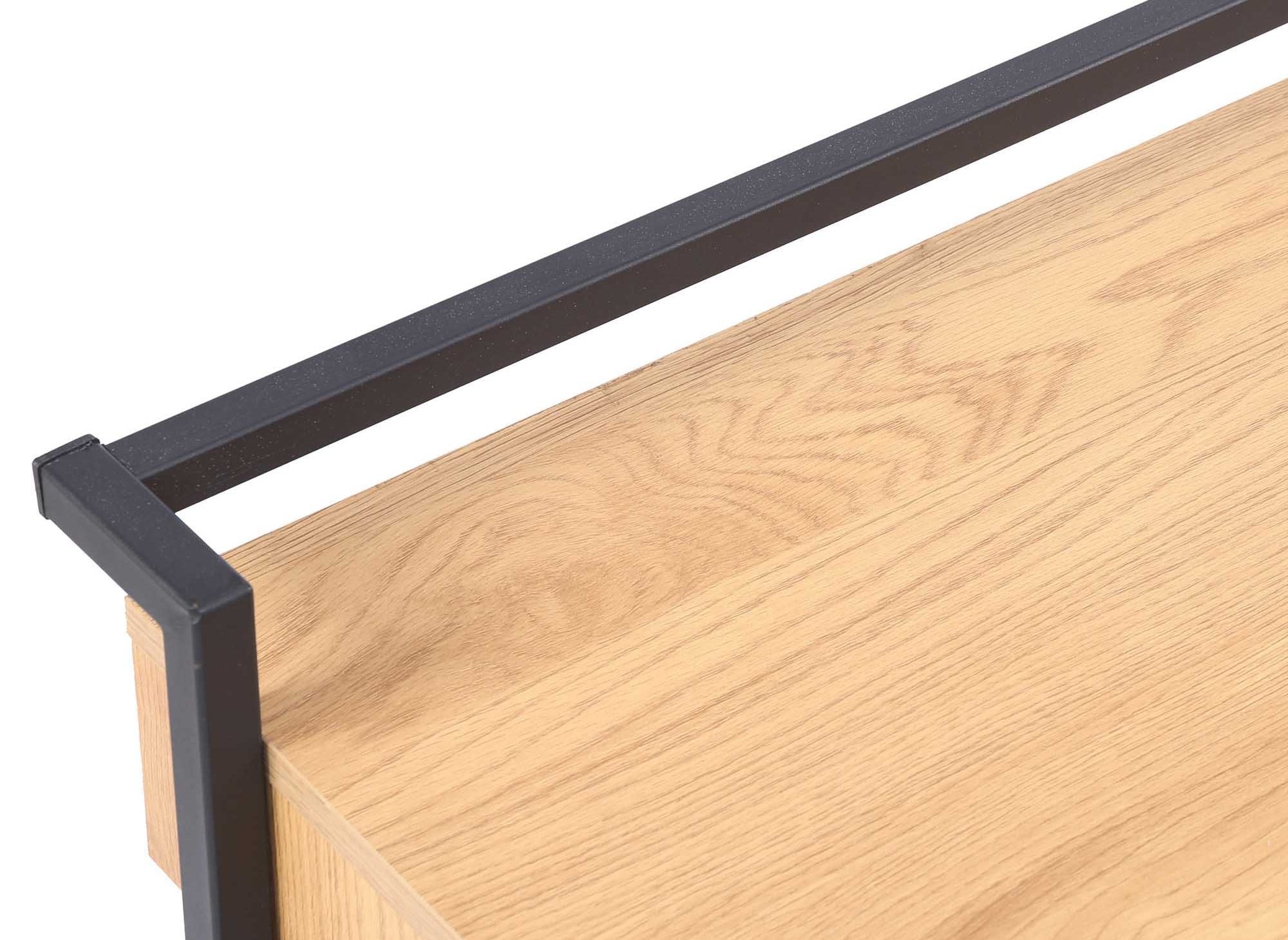 EDMOND kompakter Industriedesign-Schreibtisch aus Holz und Metall