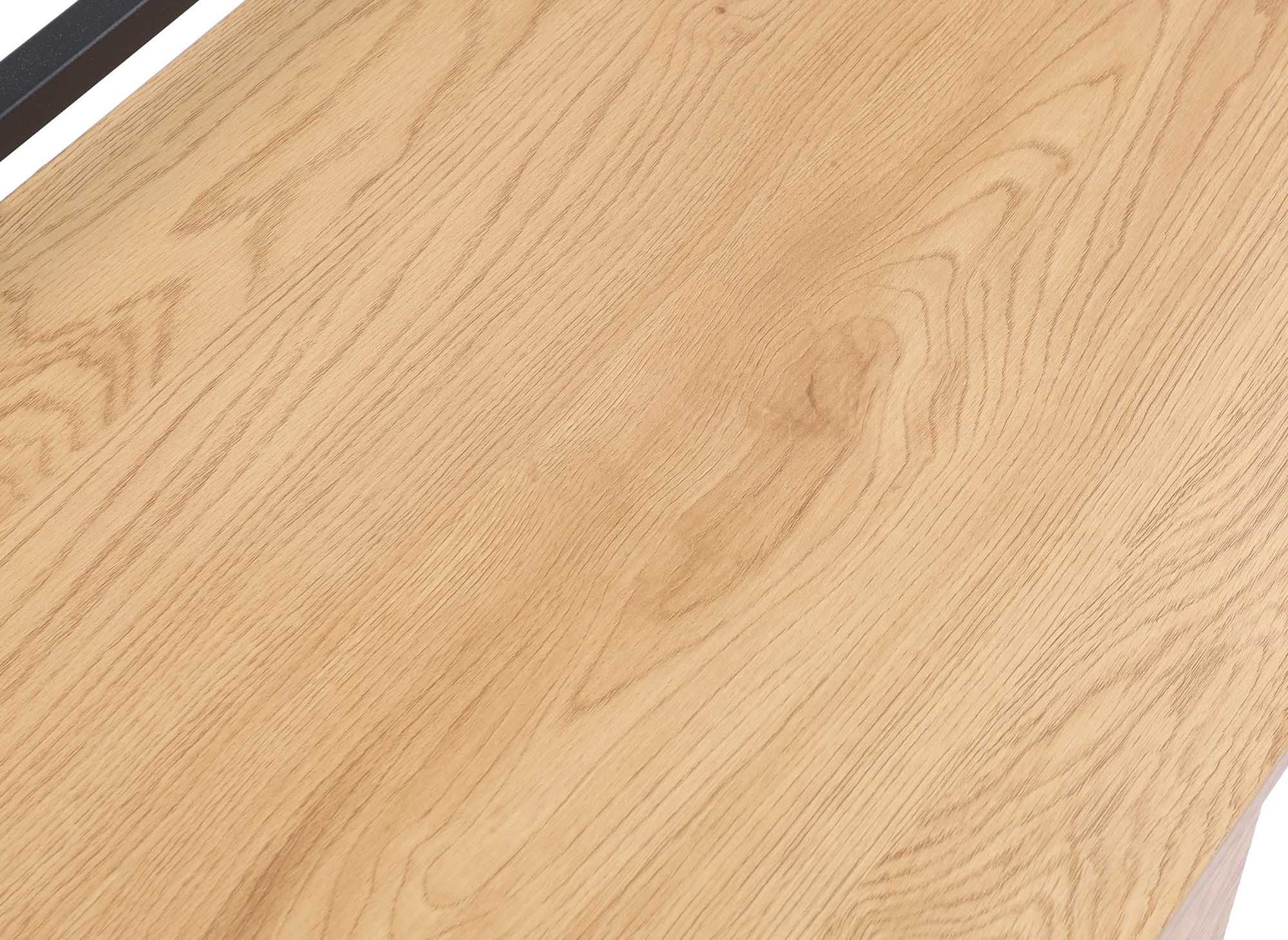 EDMOND kompakter Industriedesign-Schreibtisch aus Holz und Metall