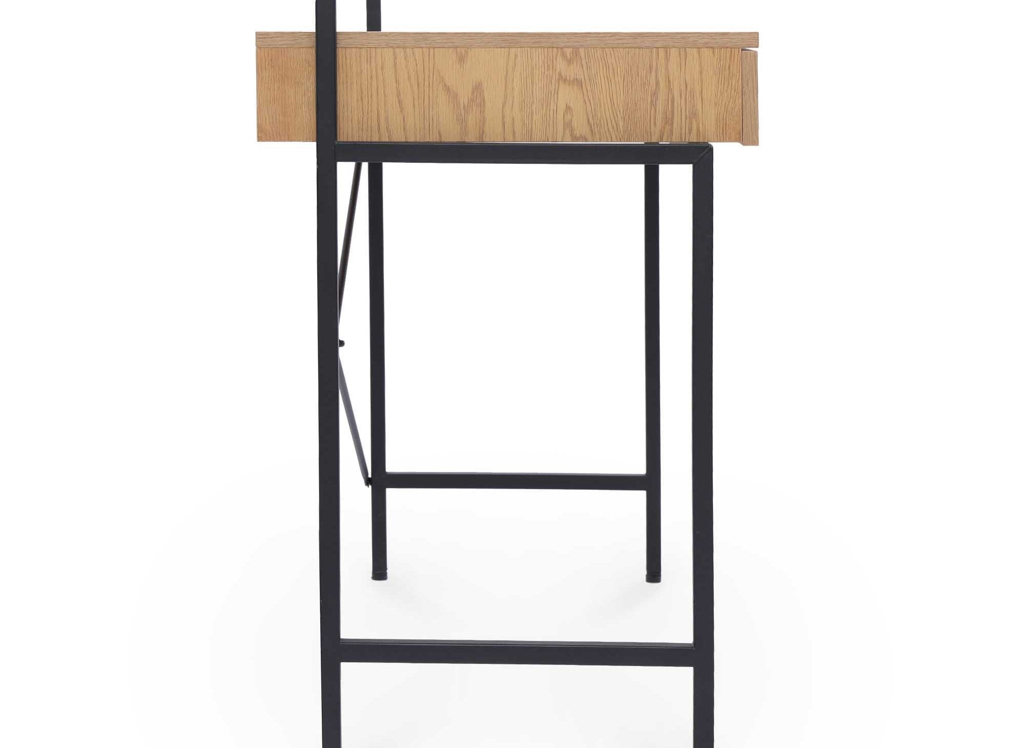EDMOND kompakter Industriedesign-Schreibtisch aus Holz und Metall