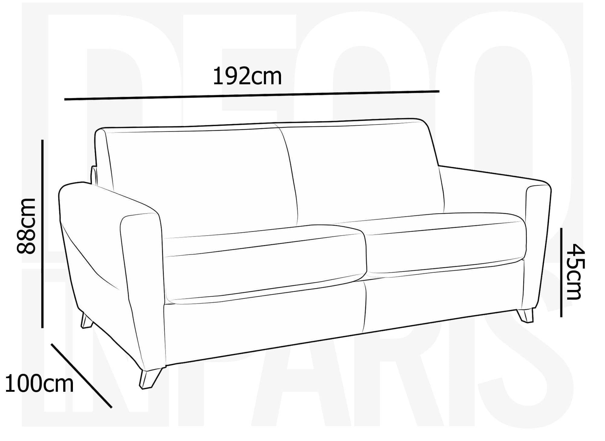 TOBIAS 3-Sitzer-Sofa im skandinavischen Stil aus carbongrauem Stoff mit Expressöffnung