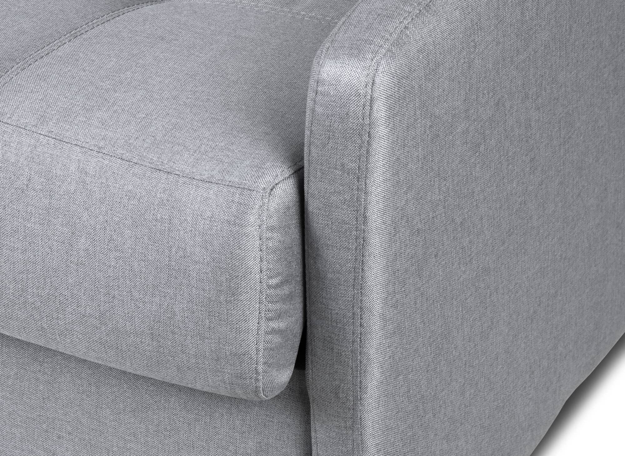 LOUNA SLIM 3-Sitzer-Schlafsofa aus grauem Stoff mit Expressöffnung