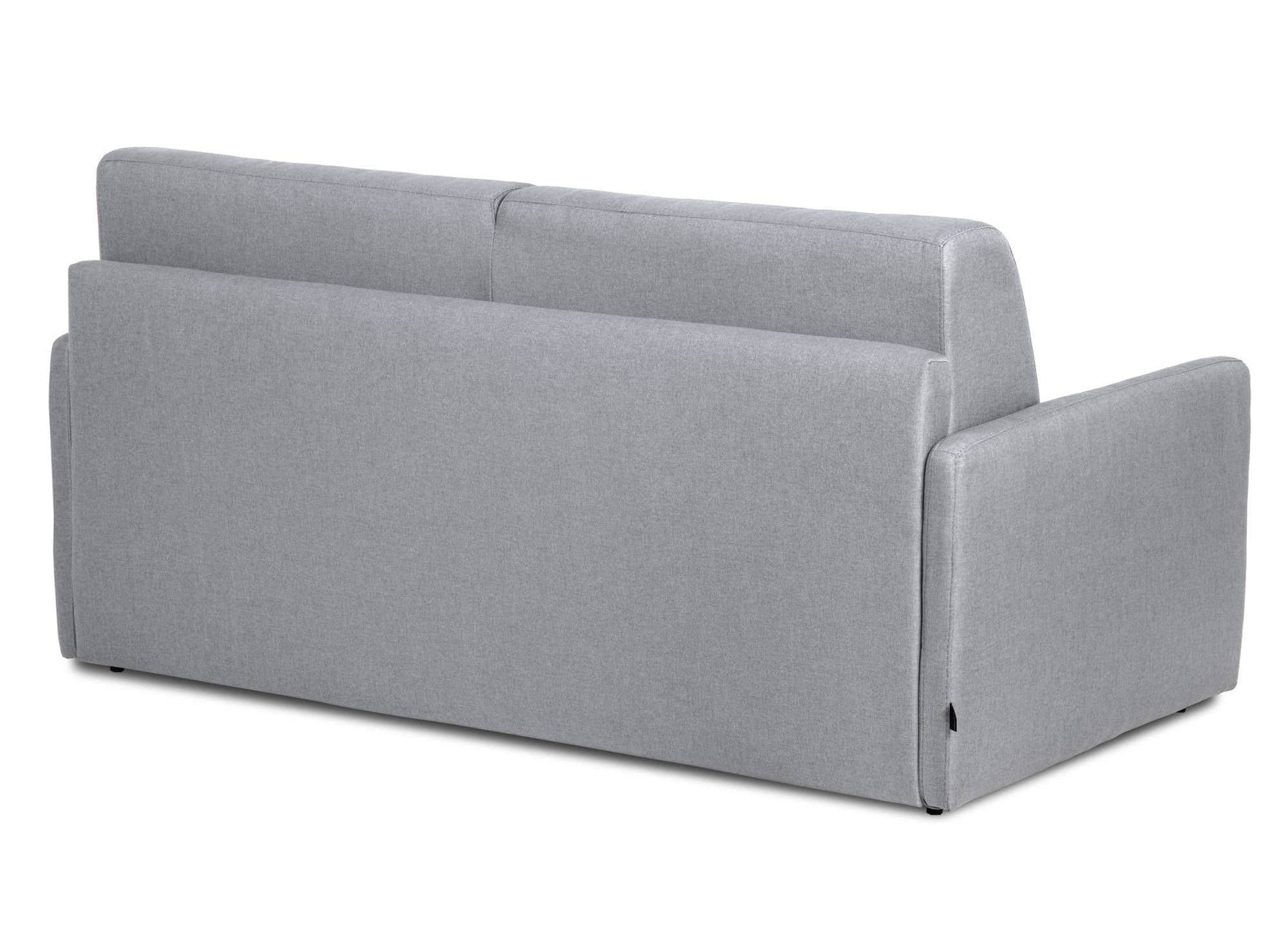 LOUNA SLIM 3-Sitzer-Schlafsofa aus grauem Stoff mit Expressöffnung