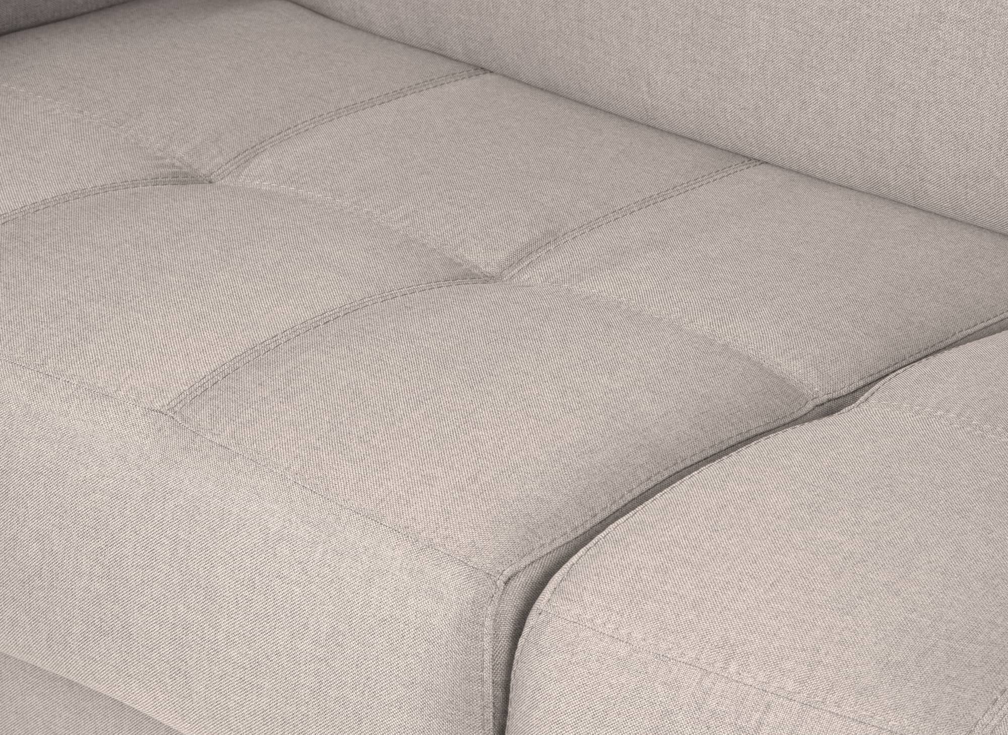 LOUNA SLIM 3-Sitzer-Schlafsofa aus beigem Stoff mit Expressöffnung
