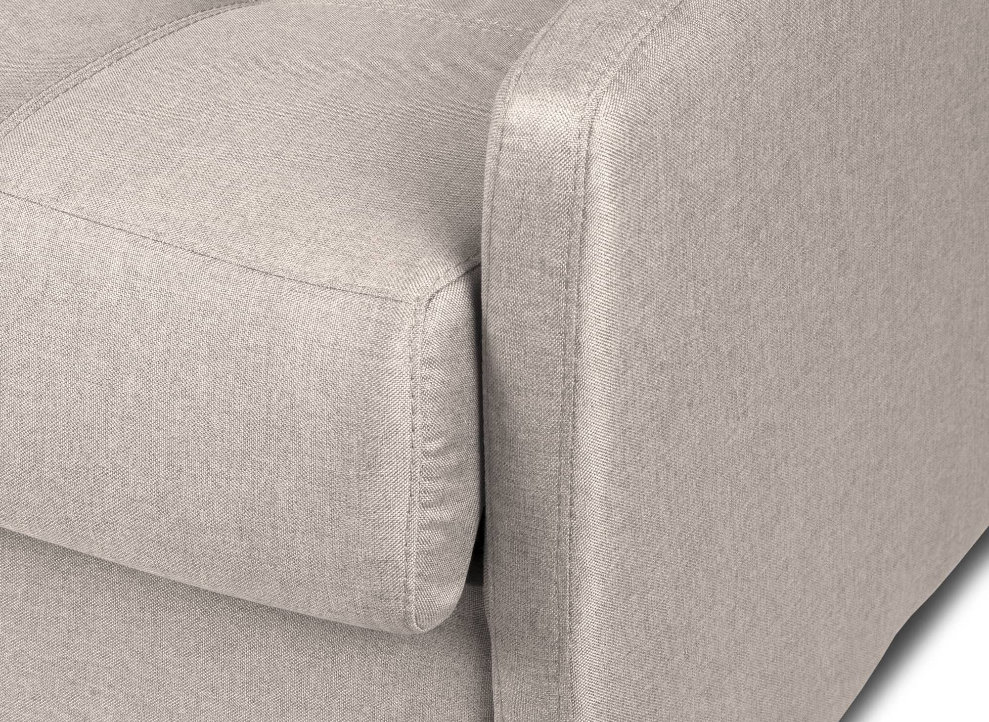 LOUNA SLIM 3-Sitzer-Schlafsofa aus beigem Stoff mit Expressöffnung