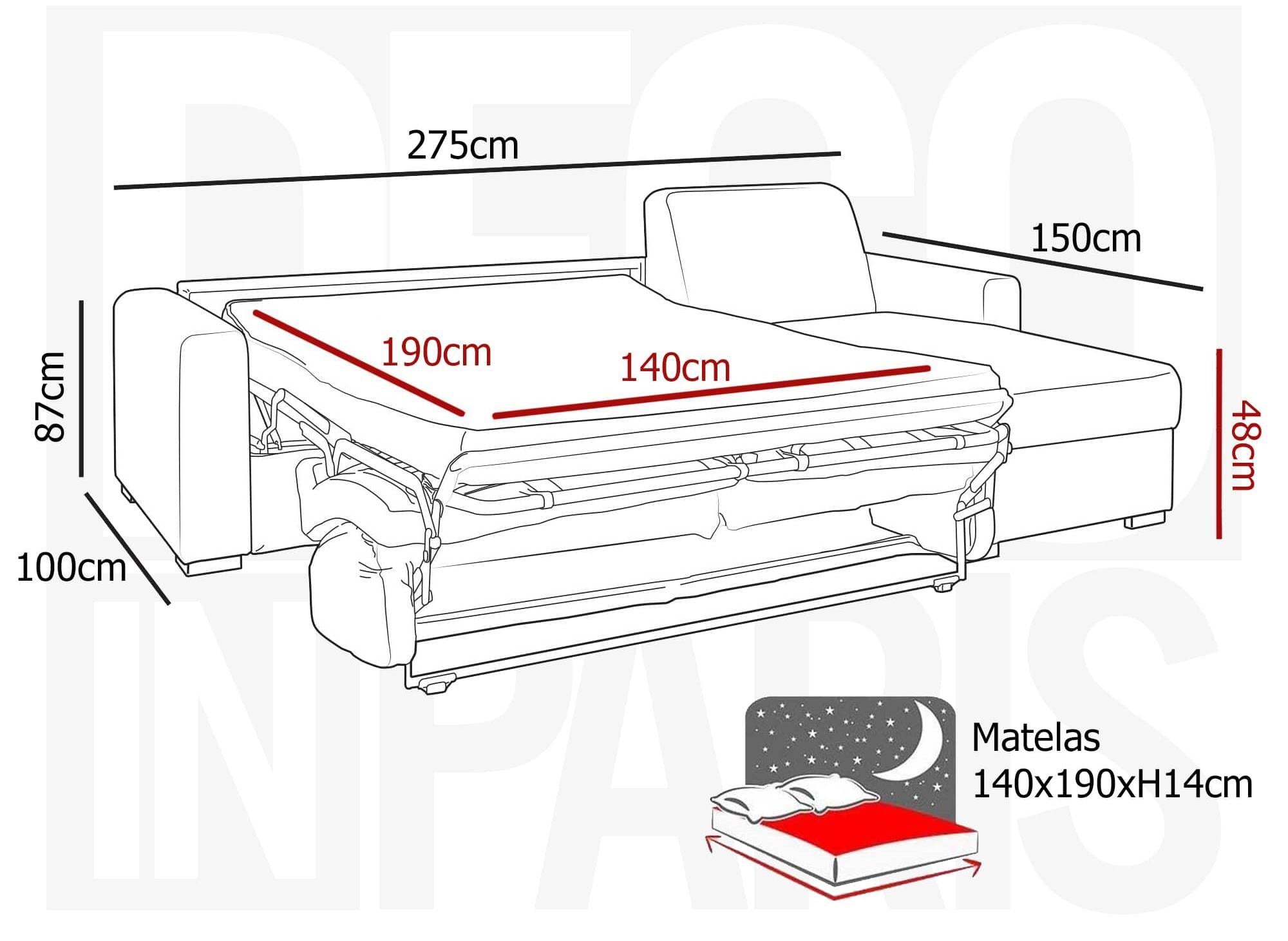 LOUNA Ecksofa mit Schlaffunktion und Express-Umbaumechanismus in Carbongrau