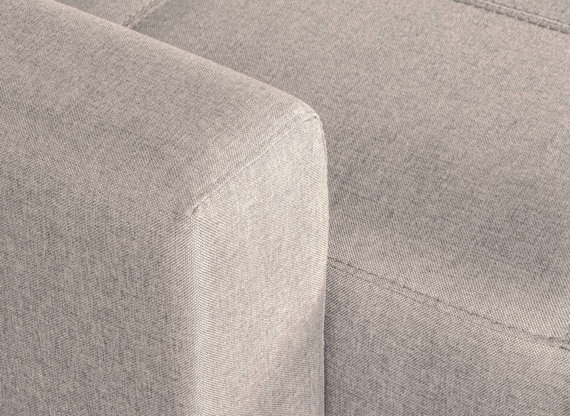 LOUNA umwandelbares Ecksofa aus beigem Stoff mit Aufbewahrungsbox