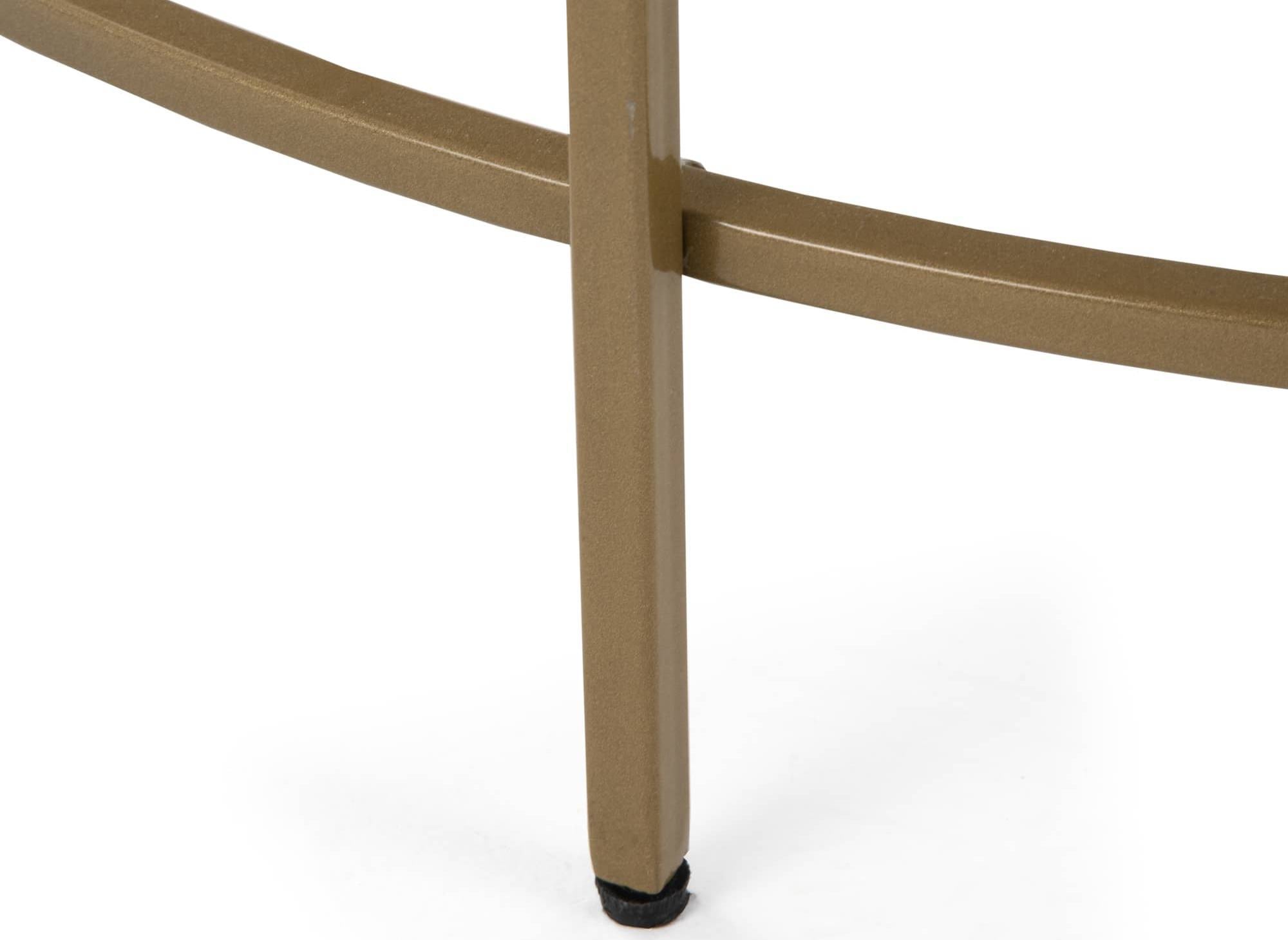 THESSA Couchtisch aus schwarzem Glas und Metall