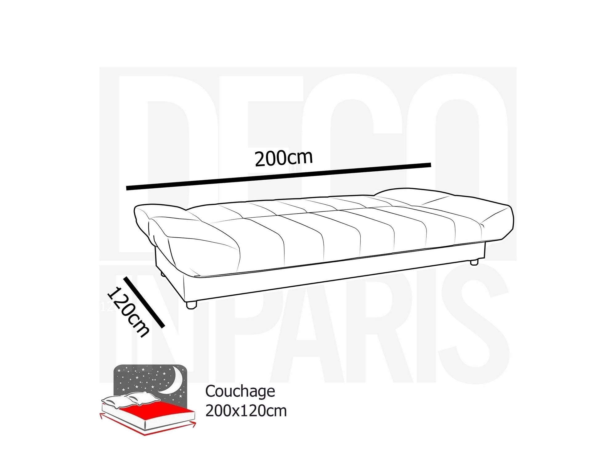 KOTI schwarzes Schlafsofa