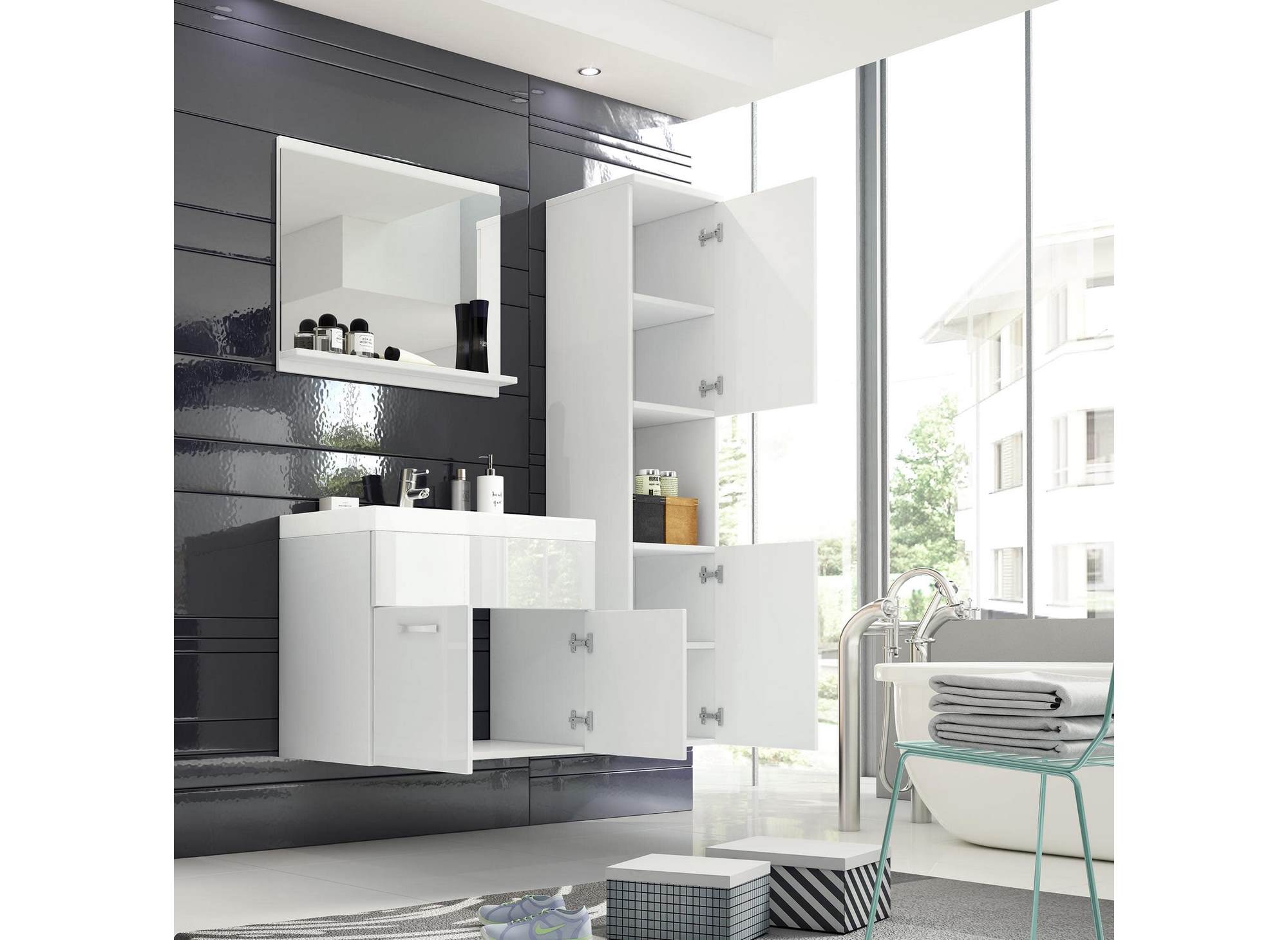 Designer-Hängemöbelset HARMONY - Weiß lackiert