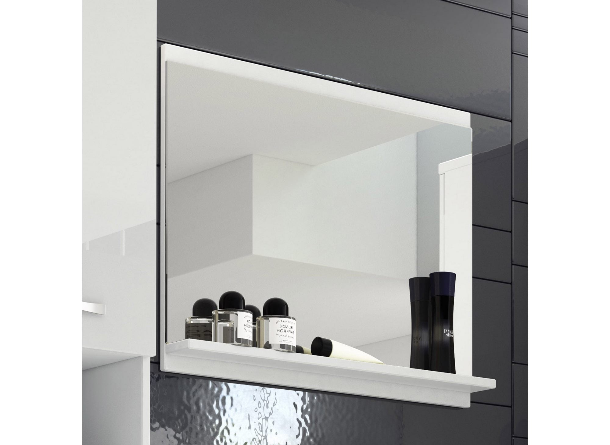 XL-Hänge-Designer-Badmöbel-Set - HARMONY weiß lackiert