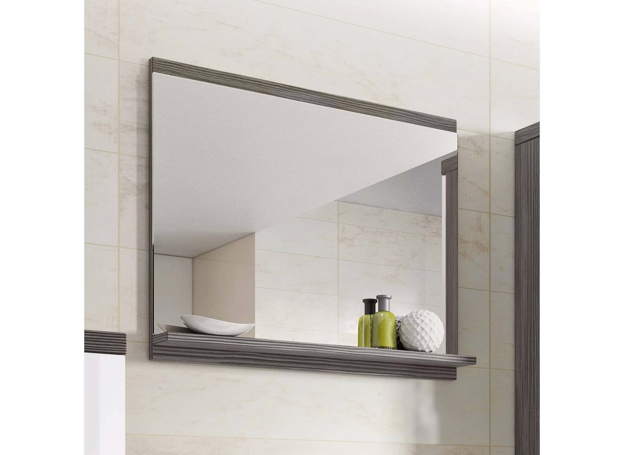 Shelby Wandmontiertes Badezimmermöbel-Set - Dunkelgrau und Weiß