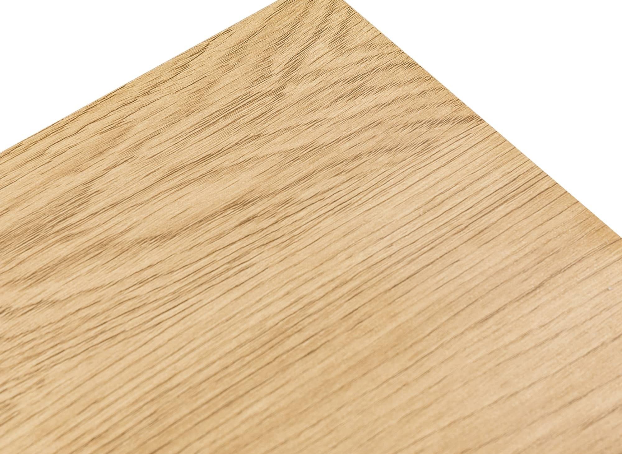 SOHANE Kommode mit 2 Schubladen aus hellem Holz und schwarzem Metall