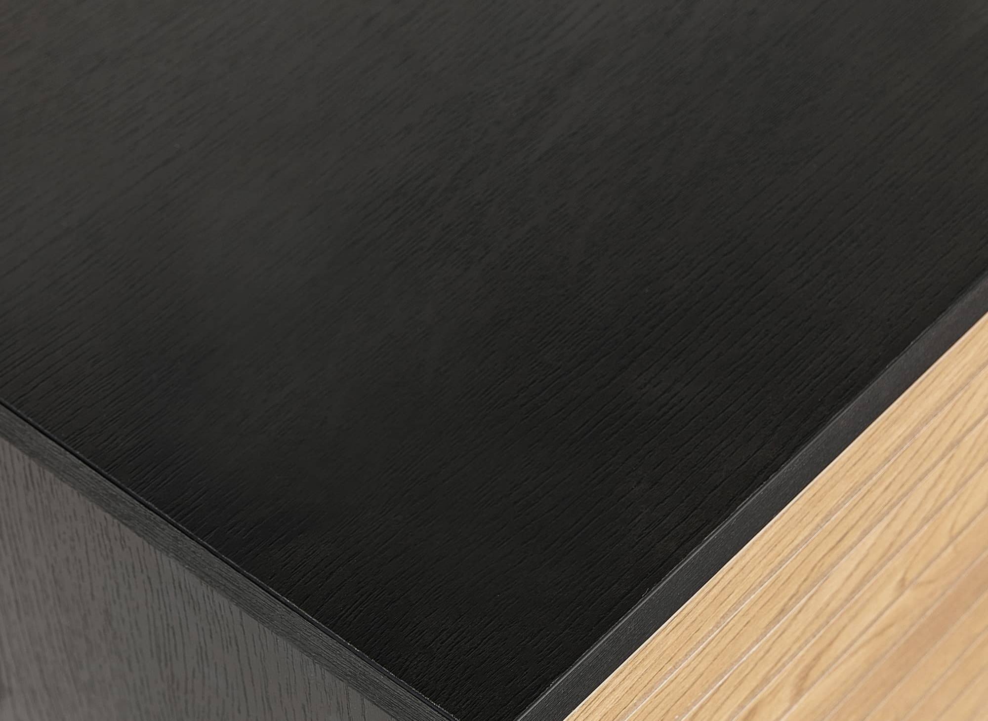 DARYL Sideboard mit 3 Schubladen und 2 Türen aus Holz und schwarzem Metall