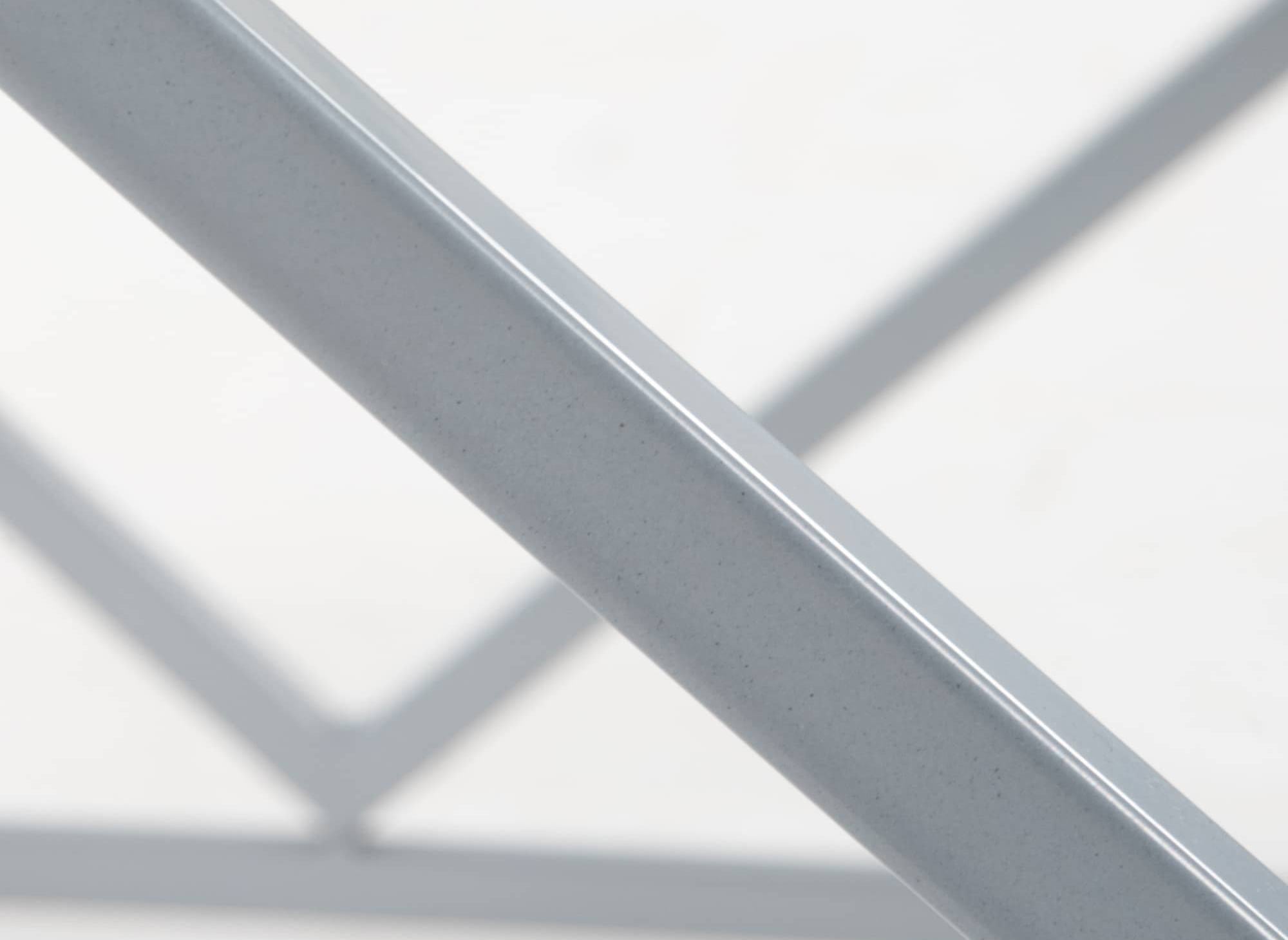 Rechteckiger Designer-Couchtisch ELIO aus Glas und Metall