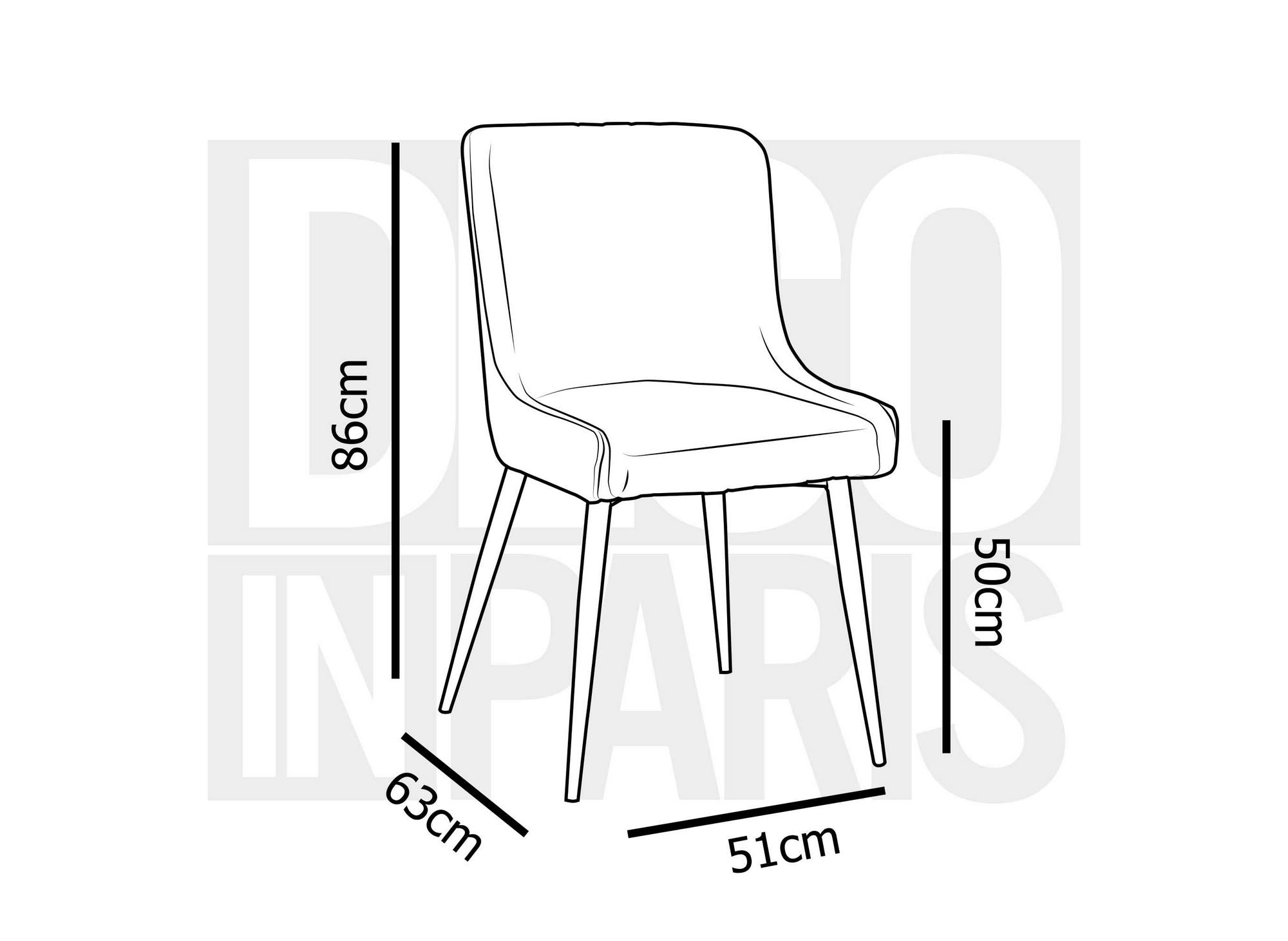 2er-Set Designer-Stühle aus blauem Samt JENNY