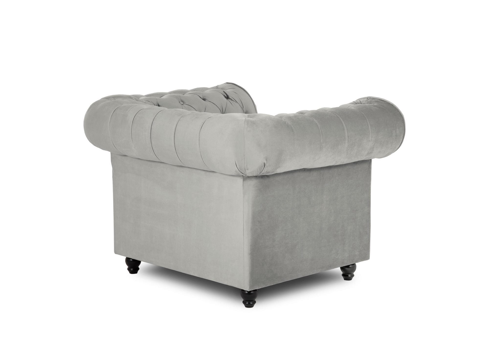 Chesterfield-Sessel aus grauem Samt - WILSTON