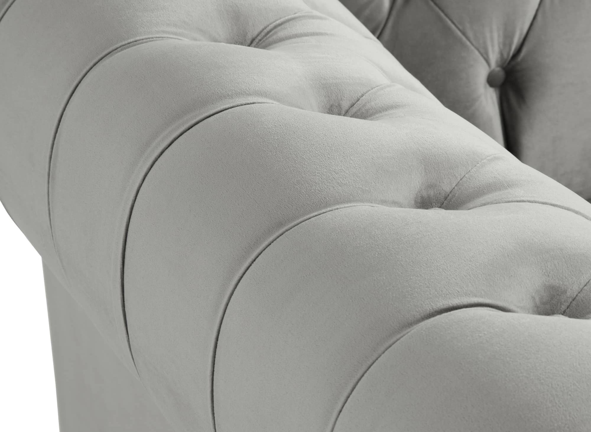 Chesterfield-Sessel aus grauem Samt - WILSTON