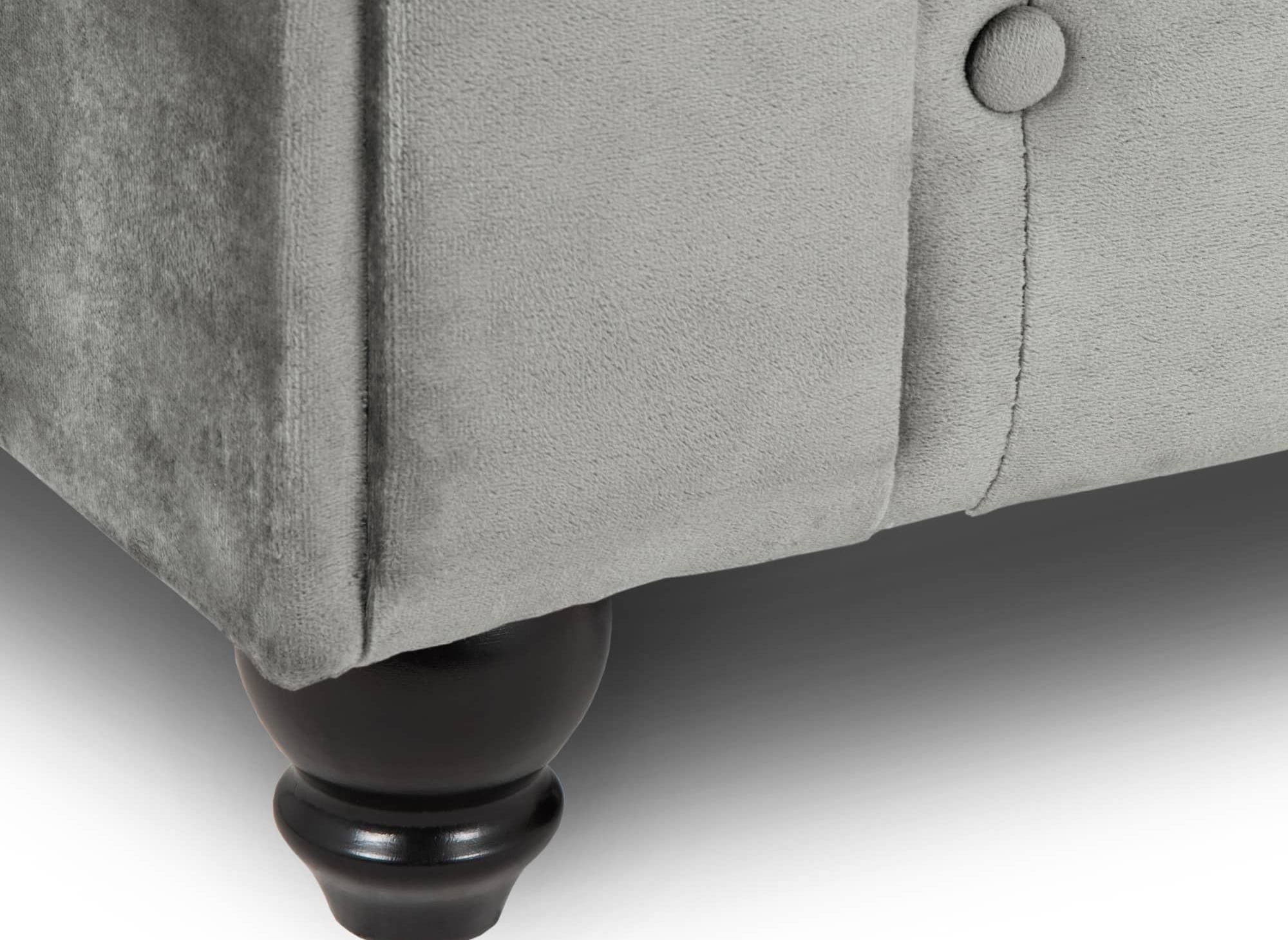 Chesterfield-Sessel aus grauem Samt - WILSTON