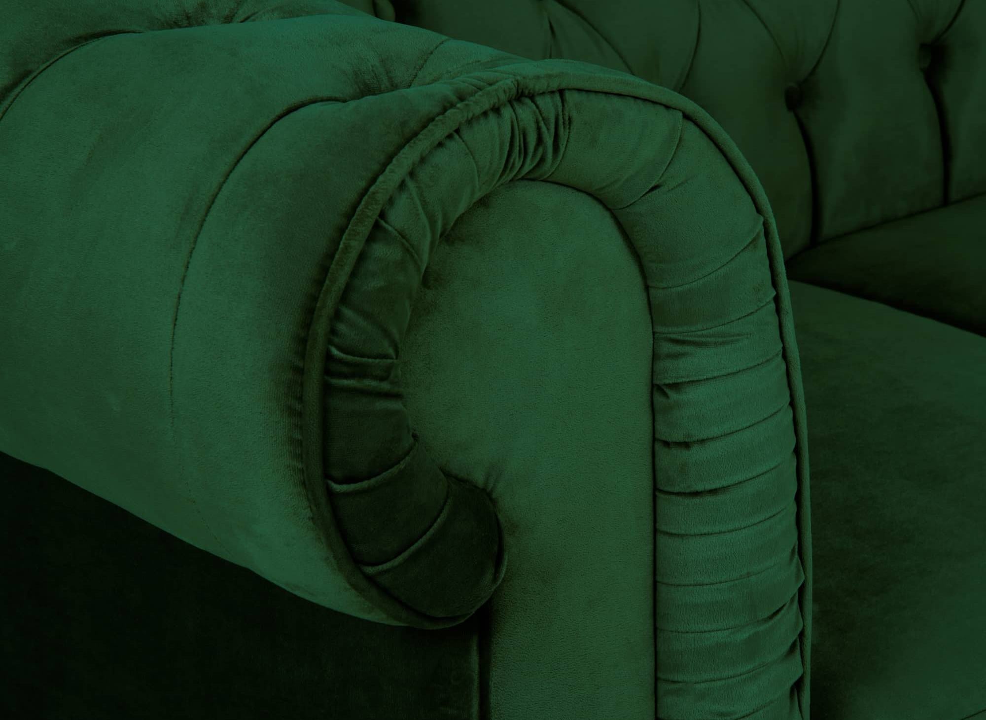 Chesterfield-Sessel aus grünem Samt - WILSTON