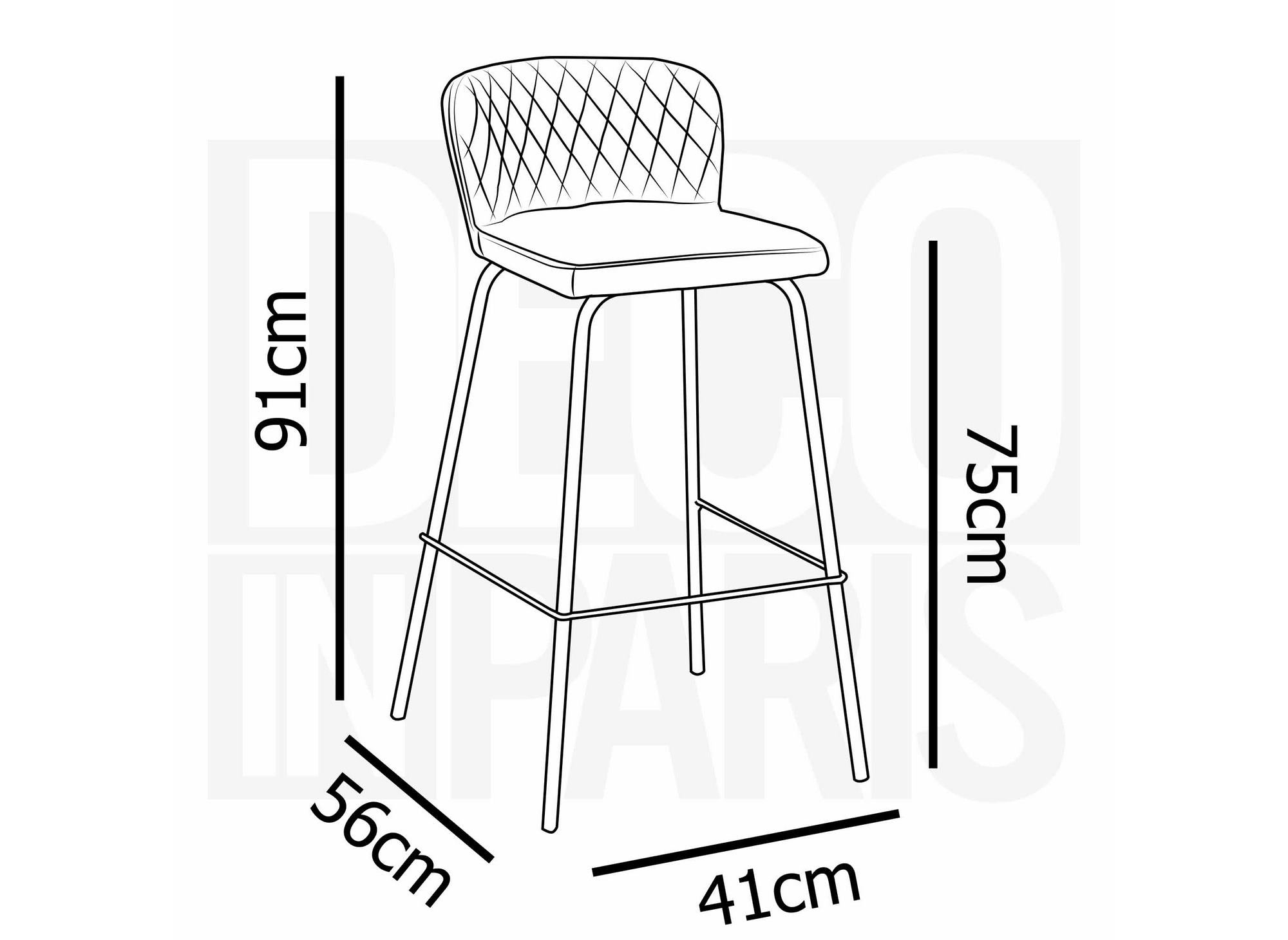 2er Set Designer Barhocker aus grünem Samt BOSCO