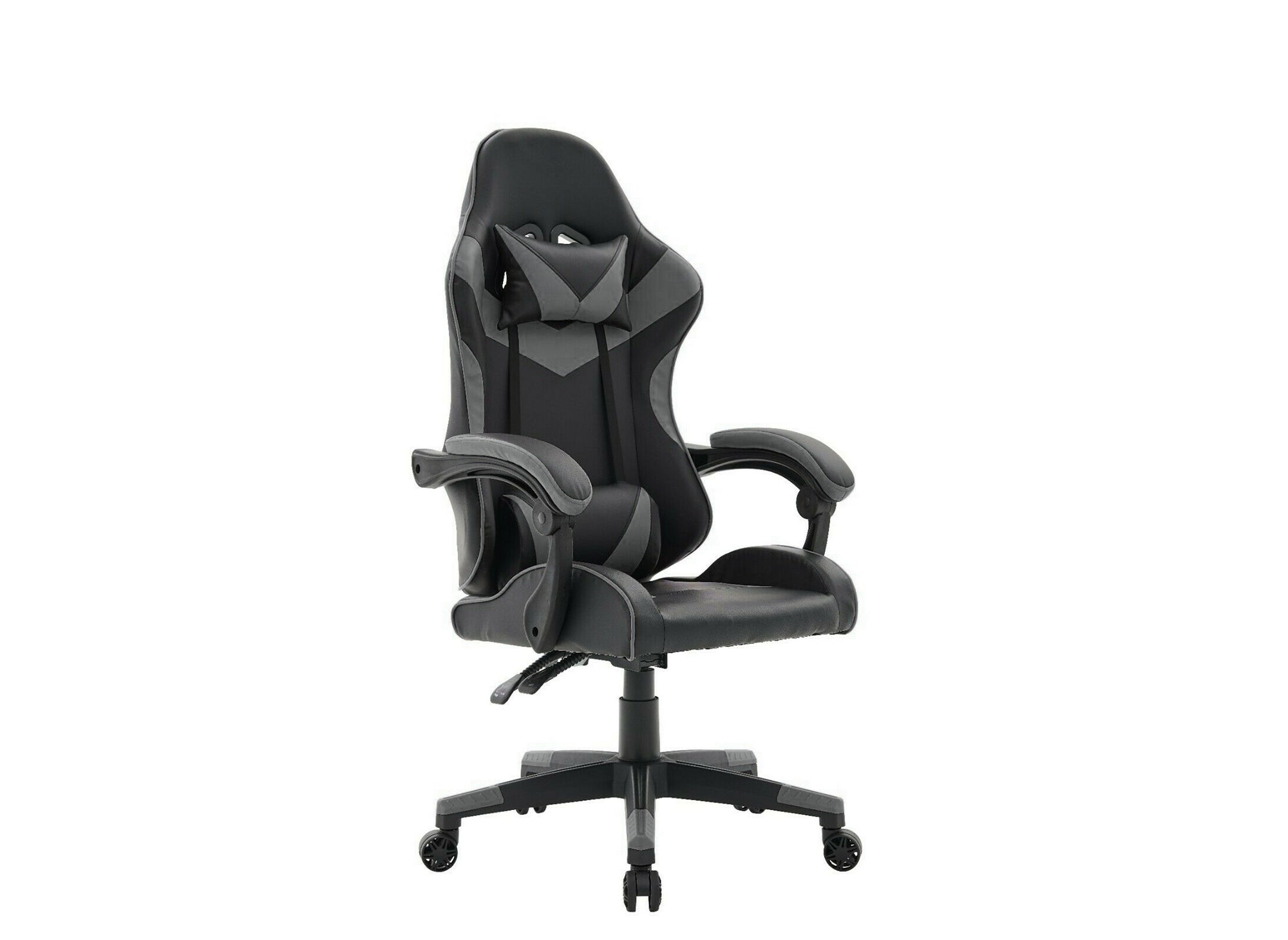 PIXEL Gaming-Stuhl aus Kunstleder in Schwarz und Grau