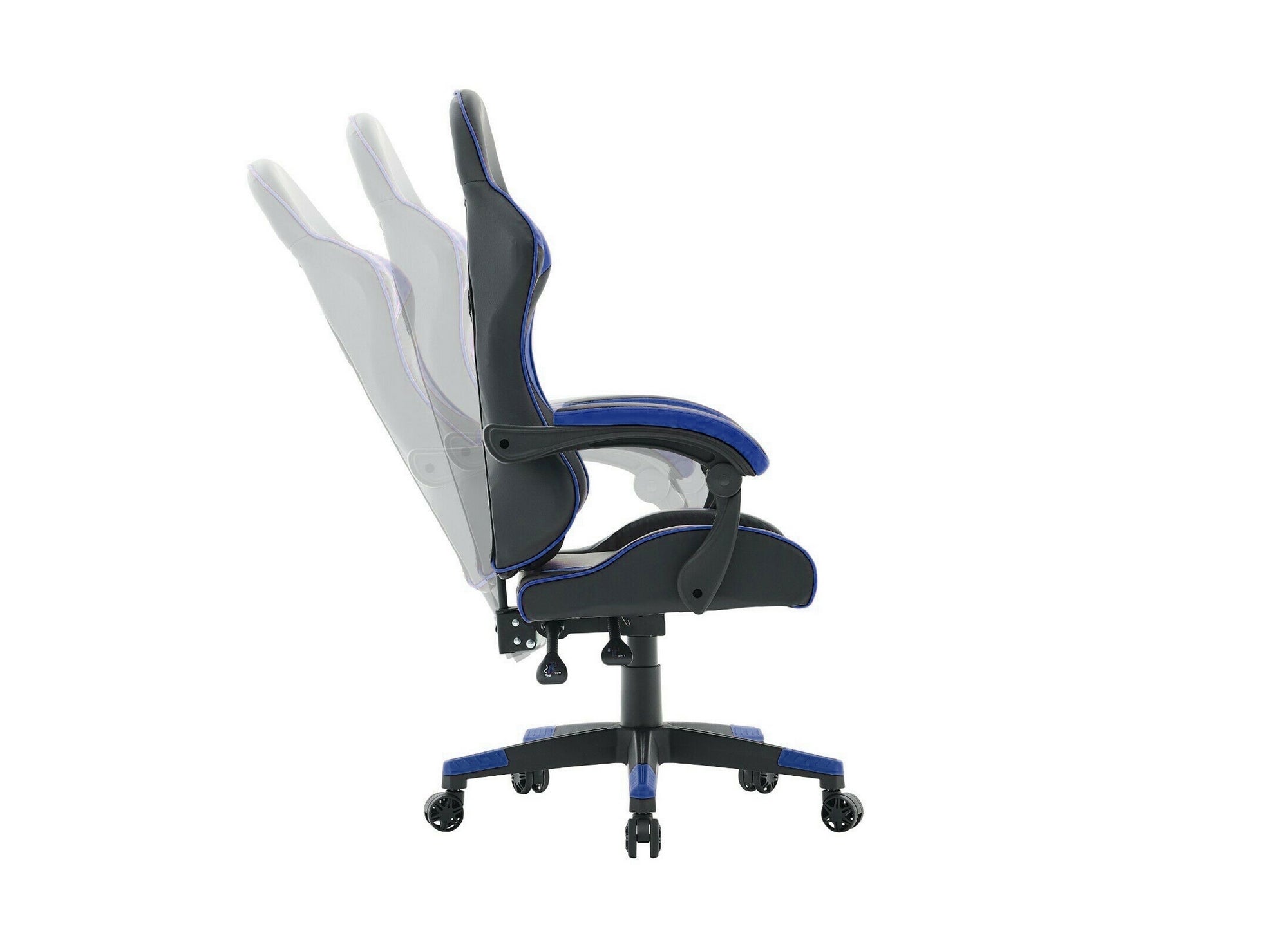 PIXEL Gaming-Stuhl aus Kunstleder in Schwarz und Blau