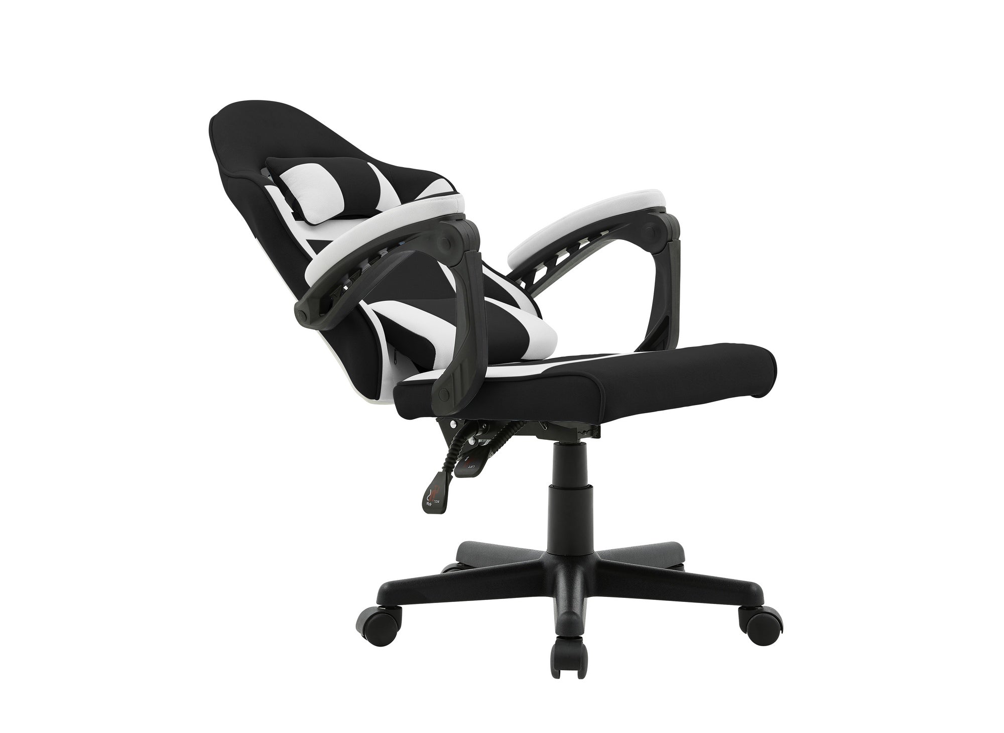 GHOST Bürostuhl aus schwarz-weißem Stoff