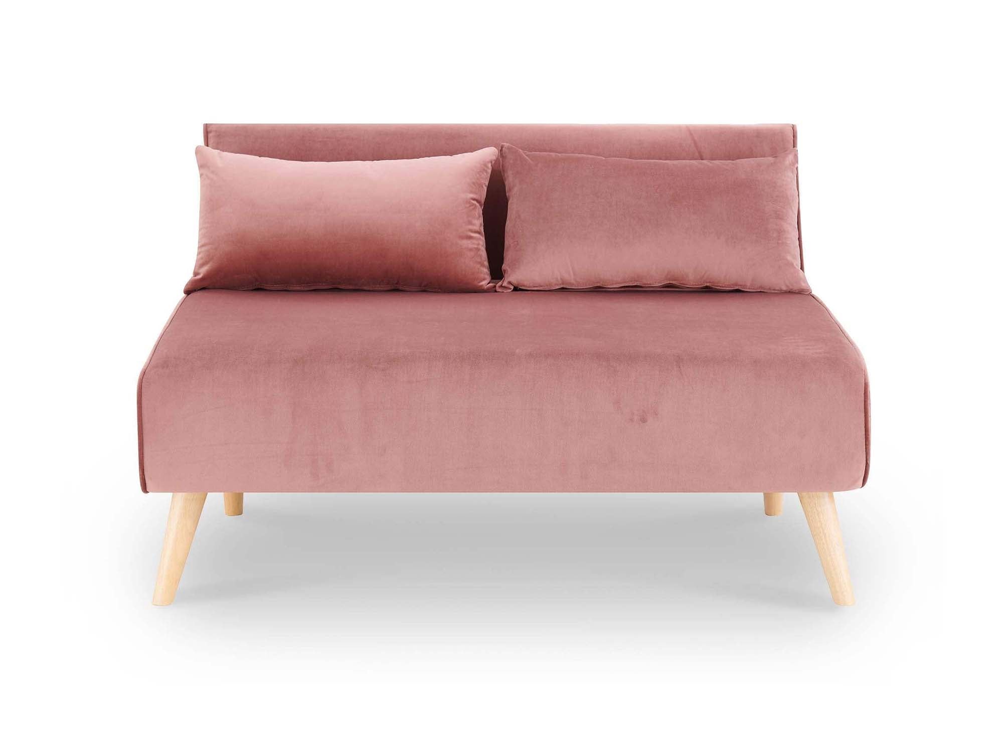 TONKA 2-Sitzer-Sitzbank aus rosa Samt