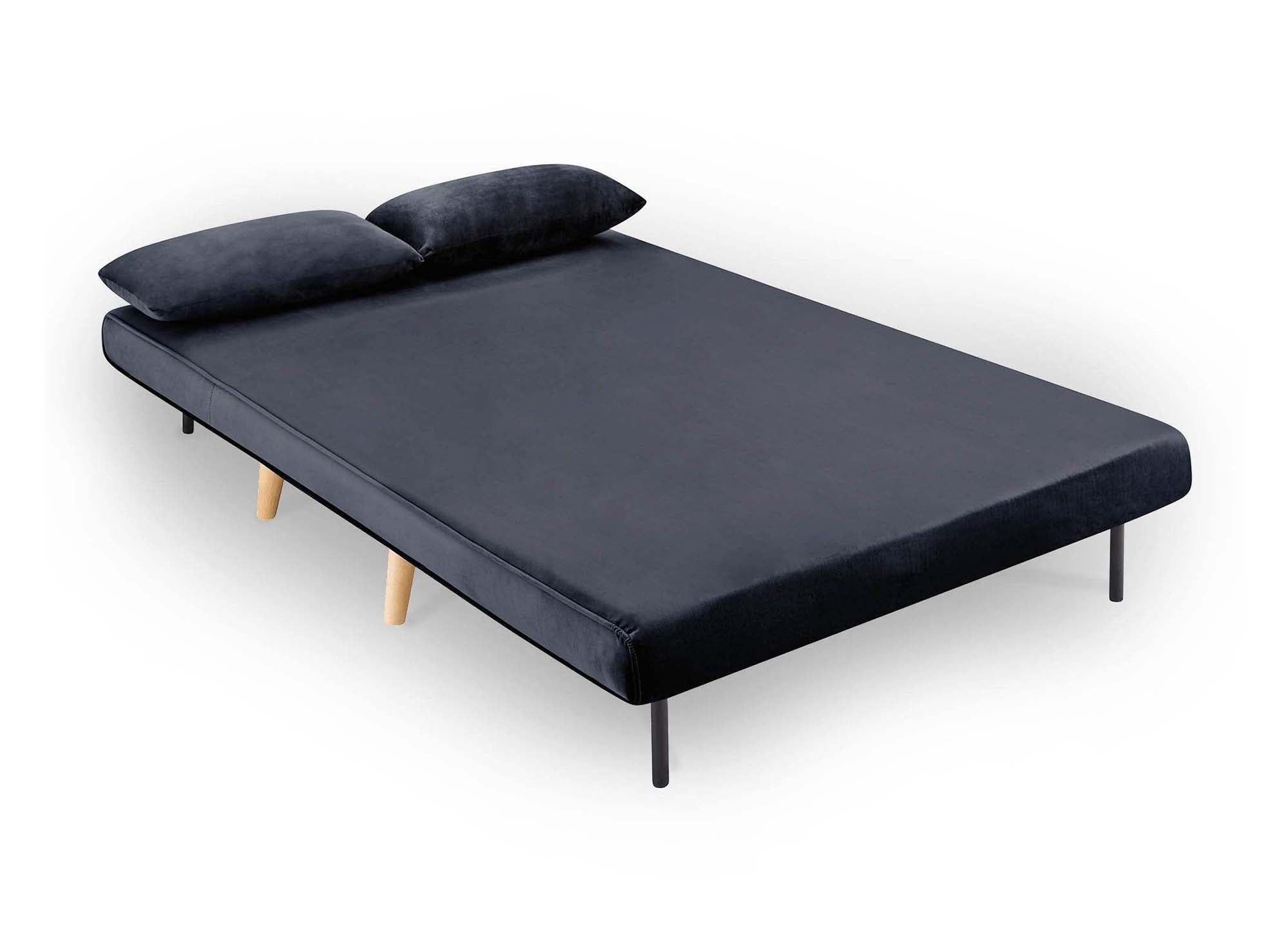 TONKA 2-Sitzer-Schlafsofa aus grauem Samt