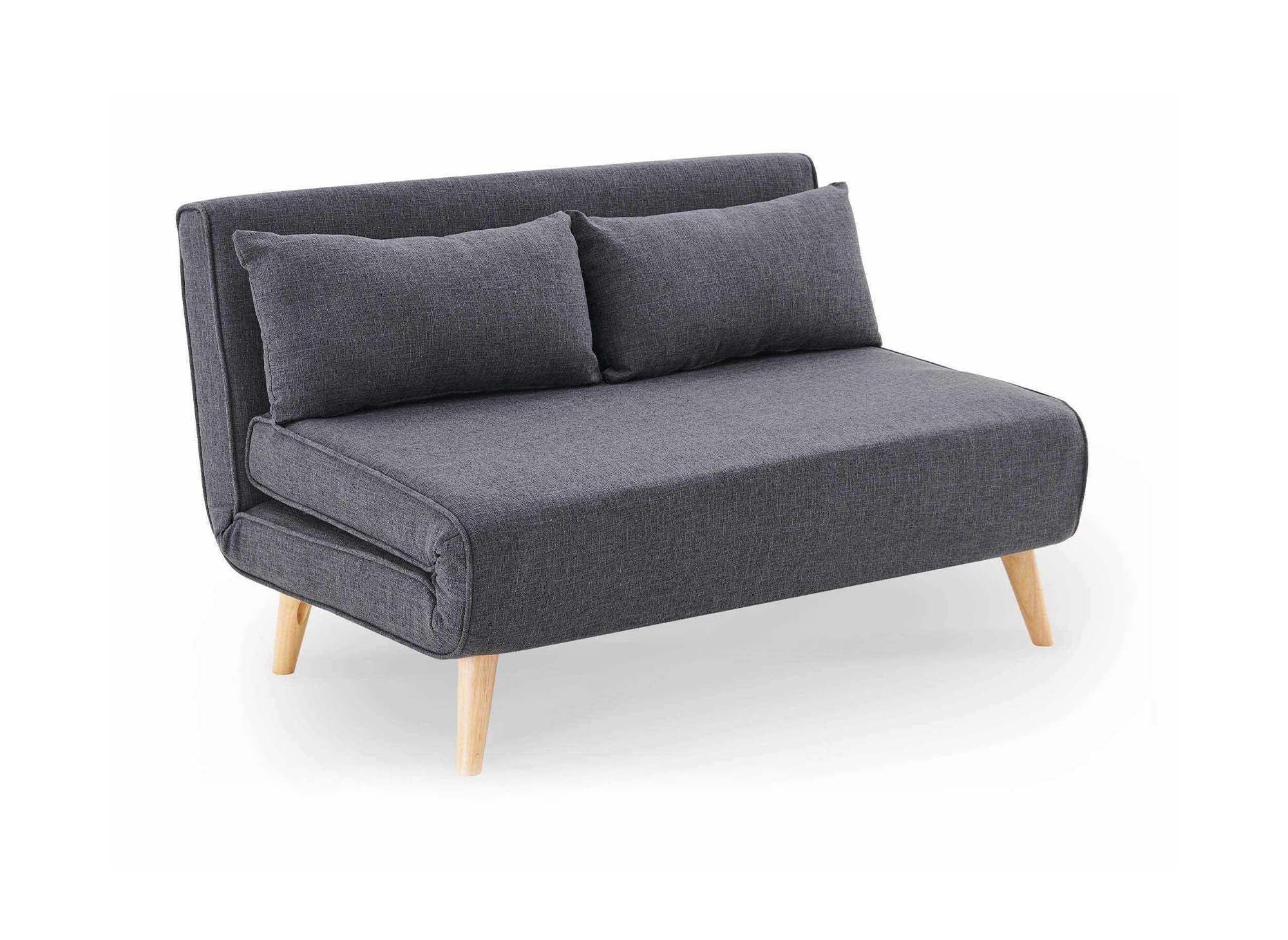 TONKA 2-Sitzer-Schlafsofa aus grauem Stoff