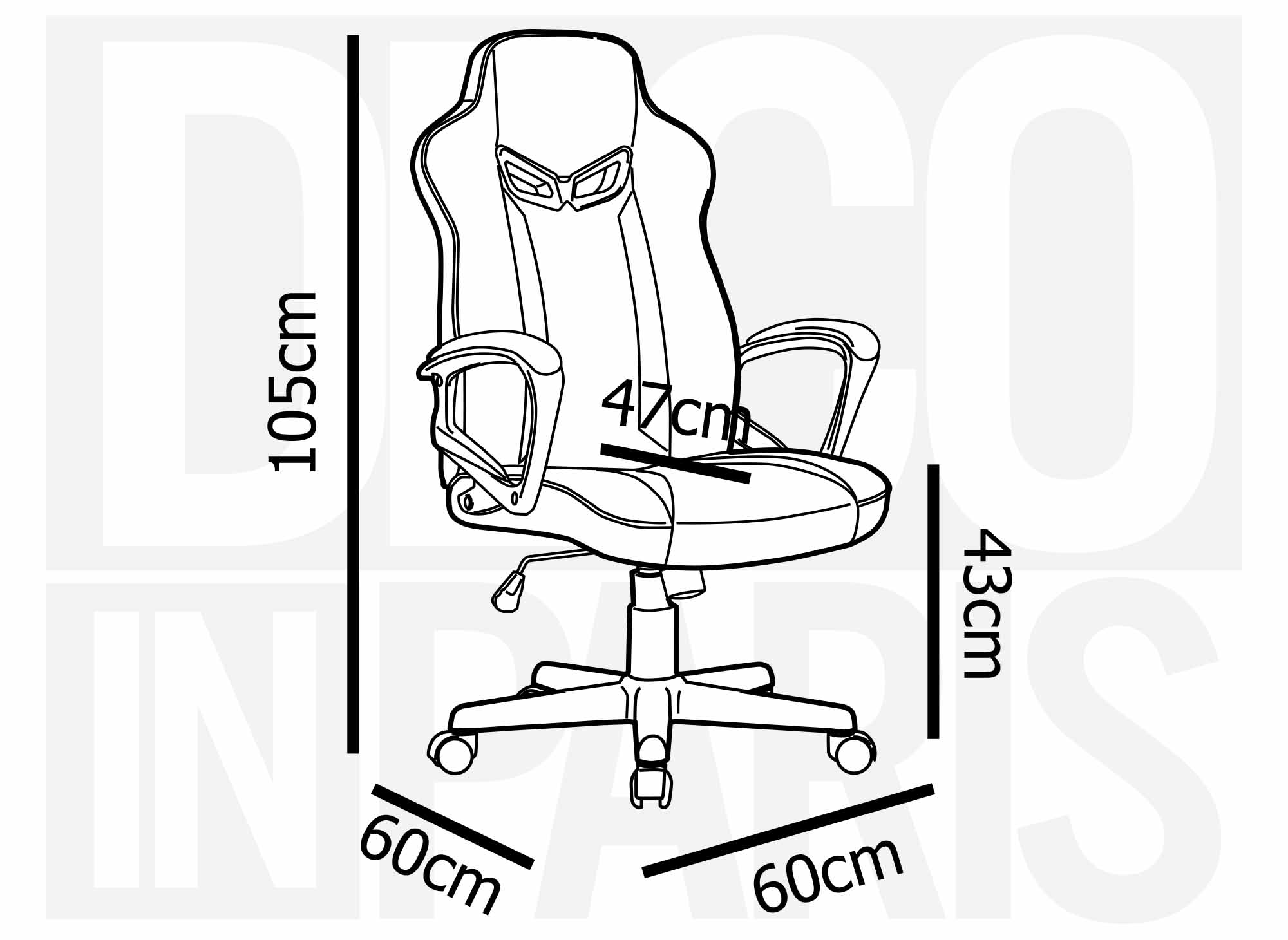 Schwarz-roter Gaming-Bürostuhl MICRON