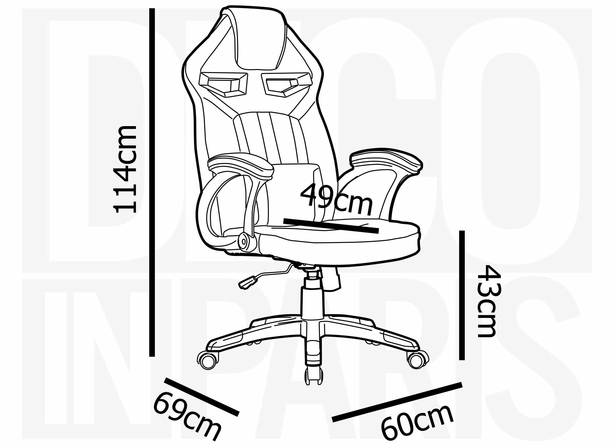 ZONA Gaming-Bürostuhl aus Kunstleder in Schwarz und Rot