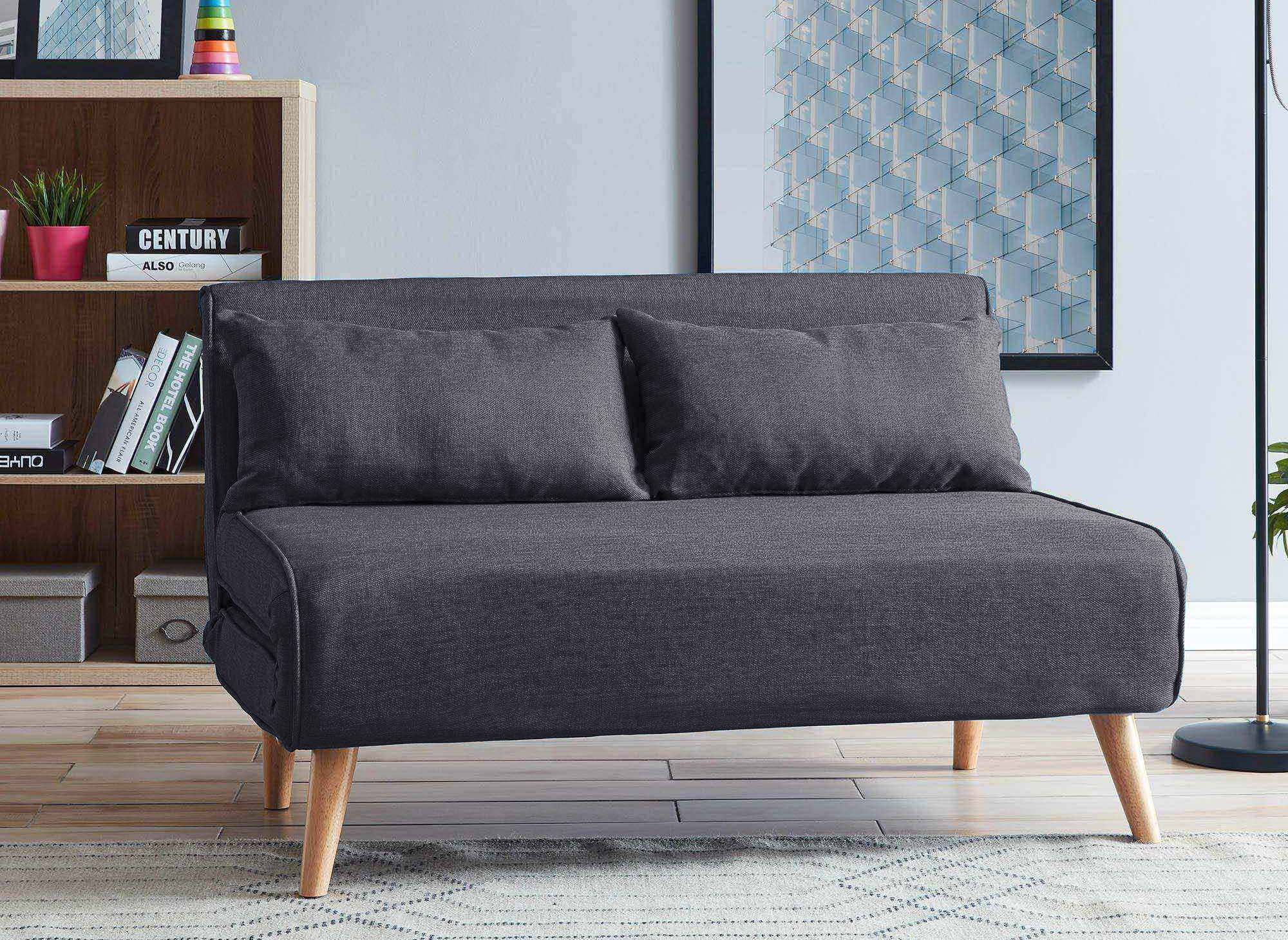 TONKA 2-Sitzer-Schlafsofa aus grauem Stoff