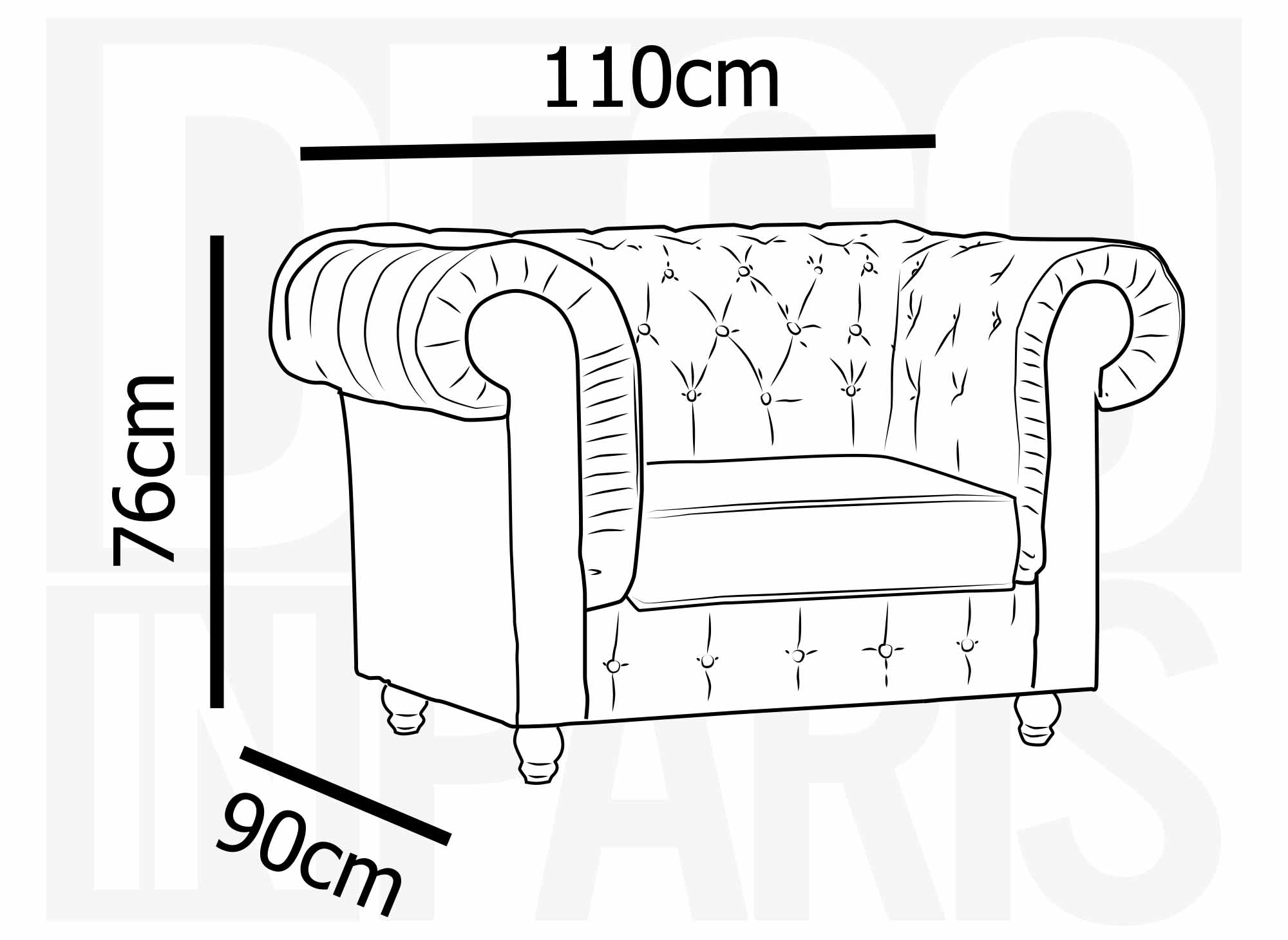 Chesterfield-Sessel aus grünem Samt - WILSTON