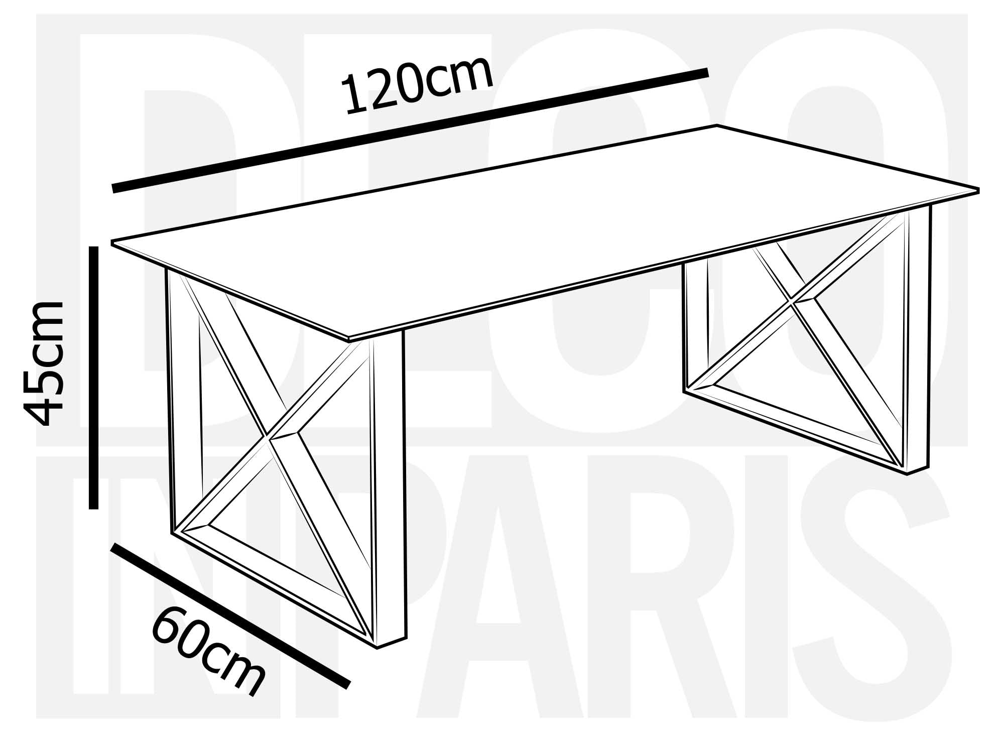 Rechteckiger Couchtisch aus Glas ISORE