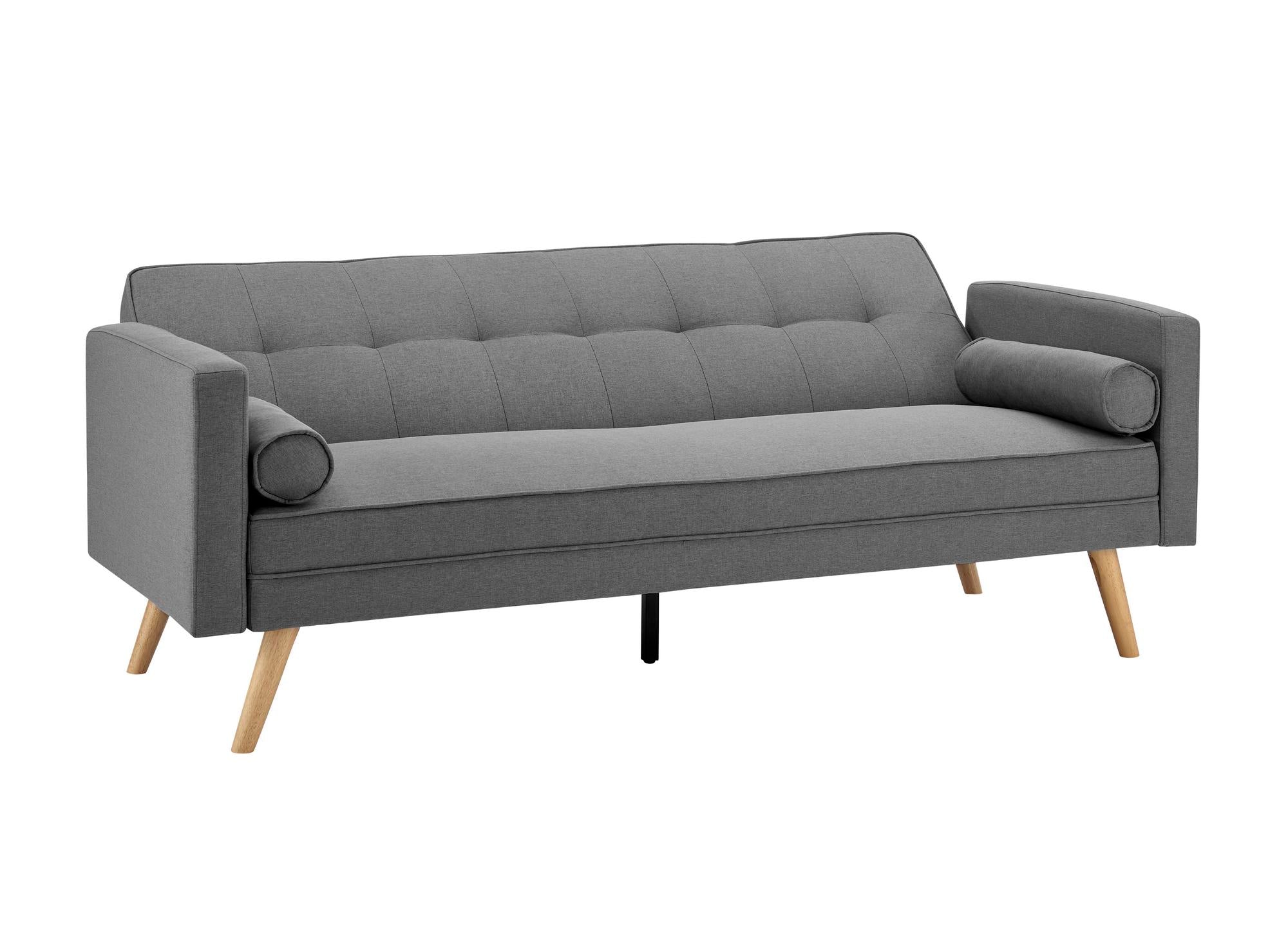 TANIA Schlafsofa aus grauem Stoff