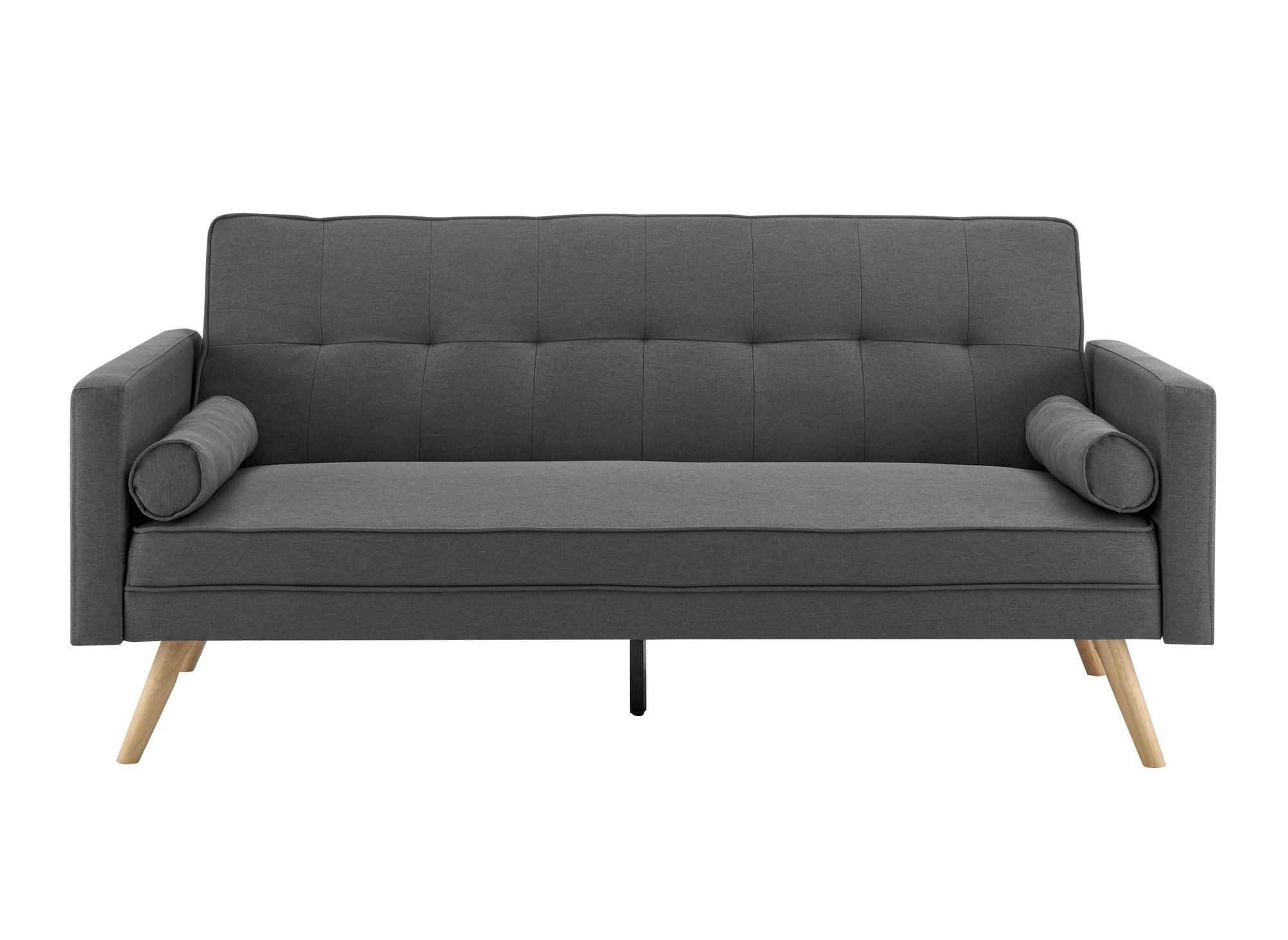 Dunkelgraues Schlafsofa aus TANIA-Stoff