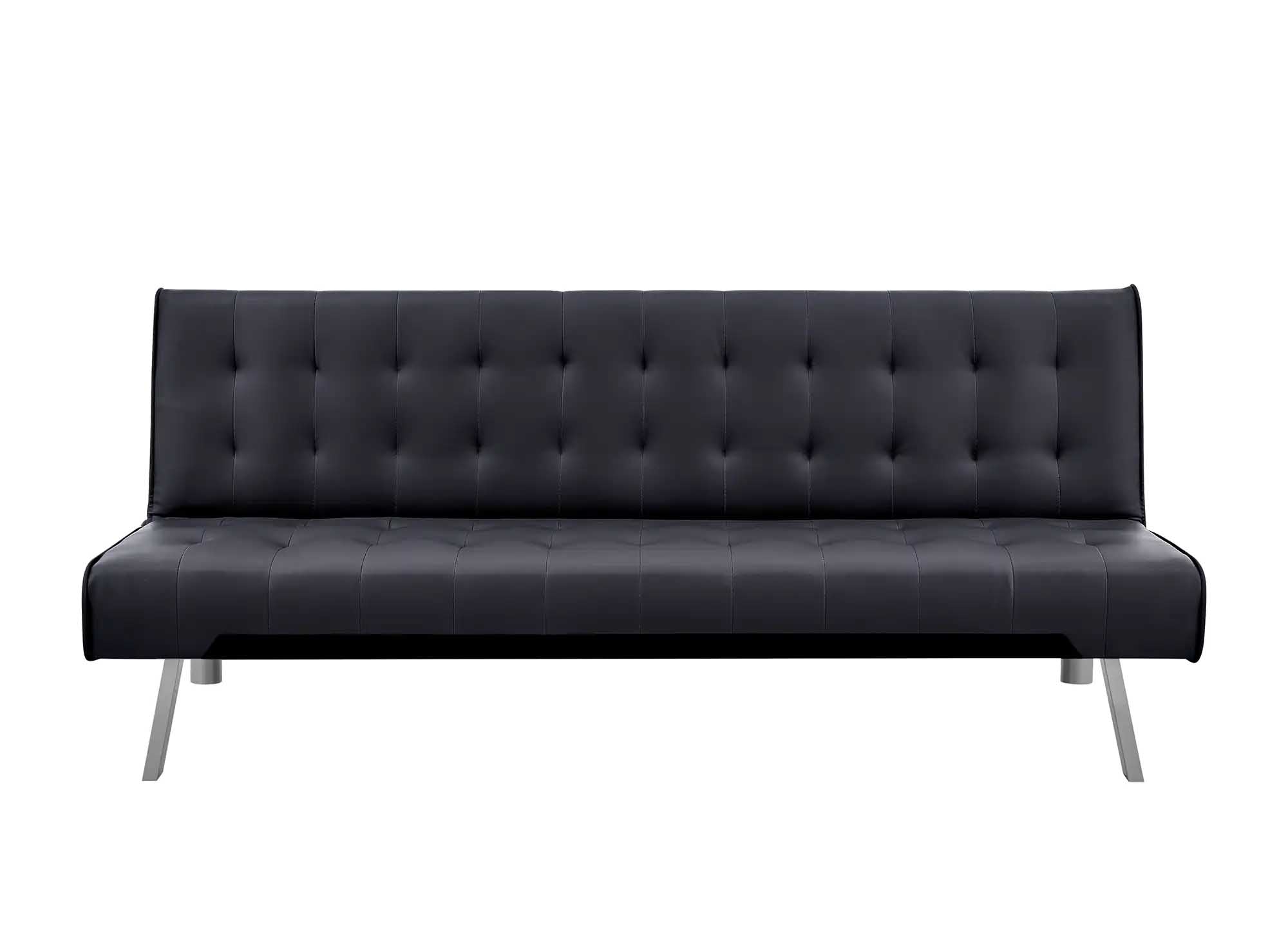 Schwarzes gepolstertes Designer-Schlafsofa KEDY