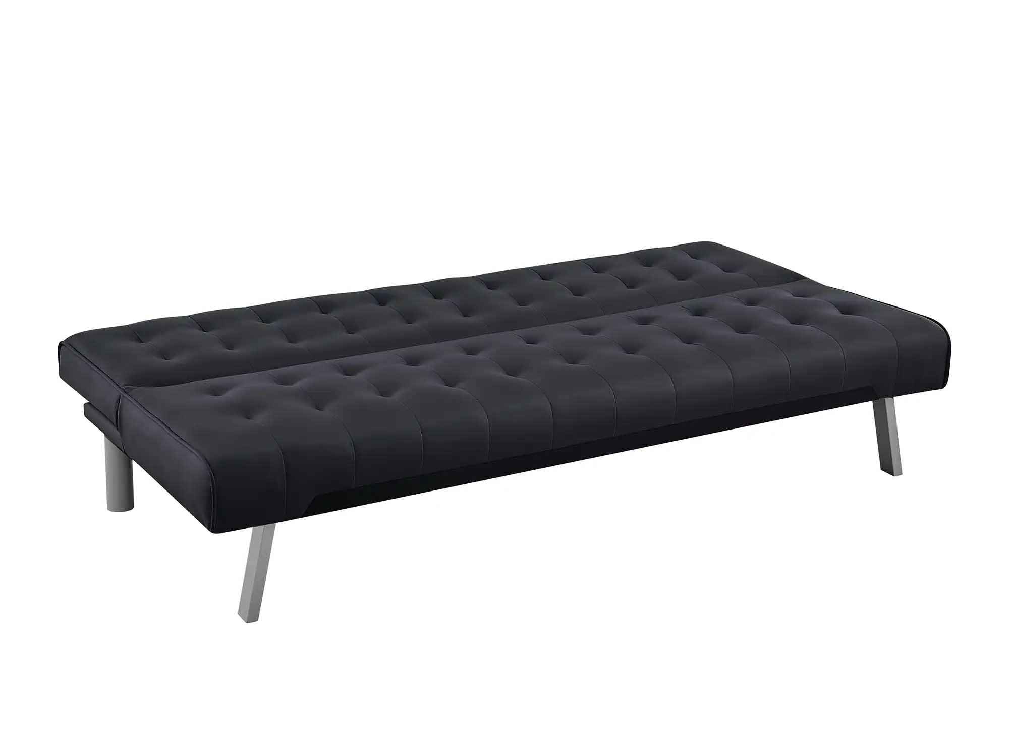 Schwarzes gepolstertes Designer-Schlafsofa KEDY