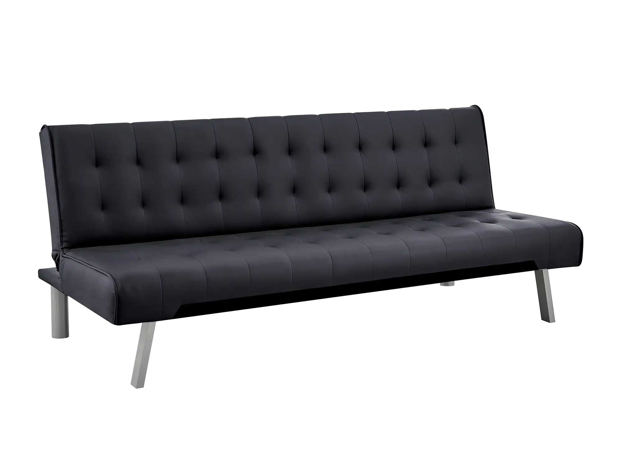 Schwarzes gepolstertes Designer-Schlafsofa KEDY